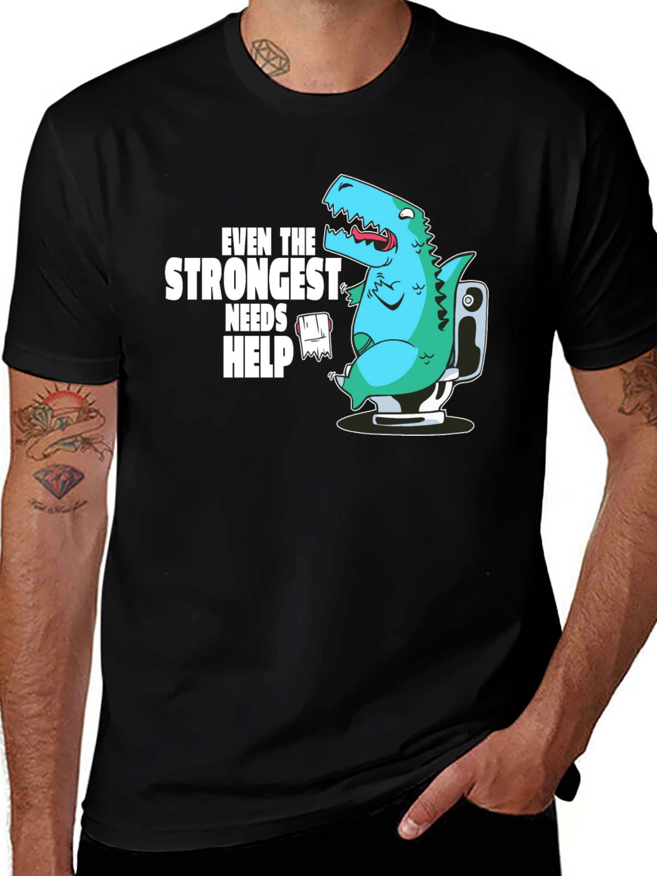 Variant 13 of Funny Dinosaur Toilet T-Shirt