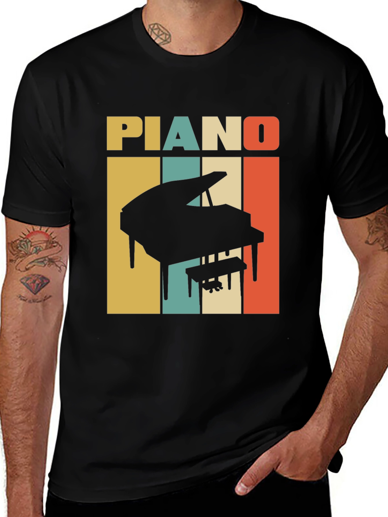 Variant 15 of Retro Piano T-Shirt - Musician's Gift