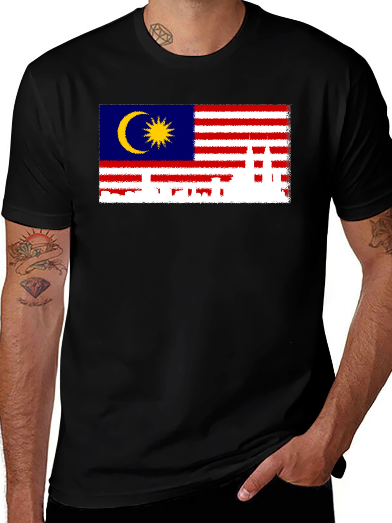 Malaysia Flag T-Shirt - City Skyline Graphic Tee