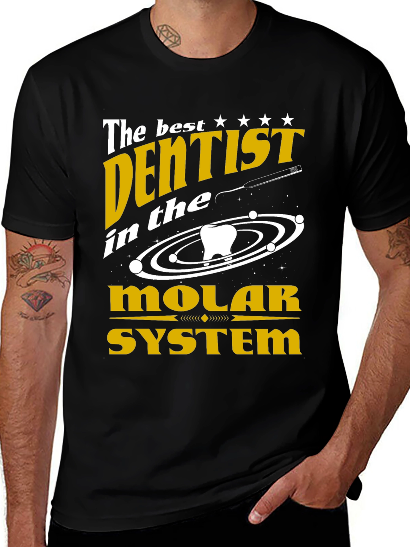Variant 13 of The Best Dentist Molar System Graphic T-Shirt