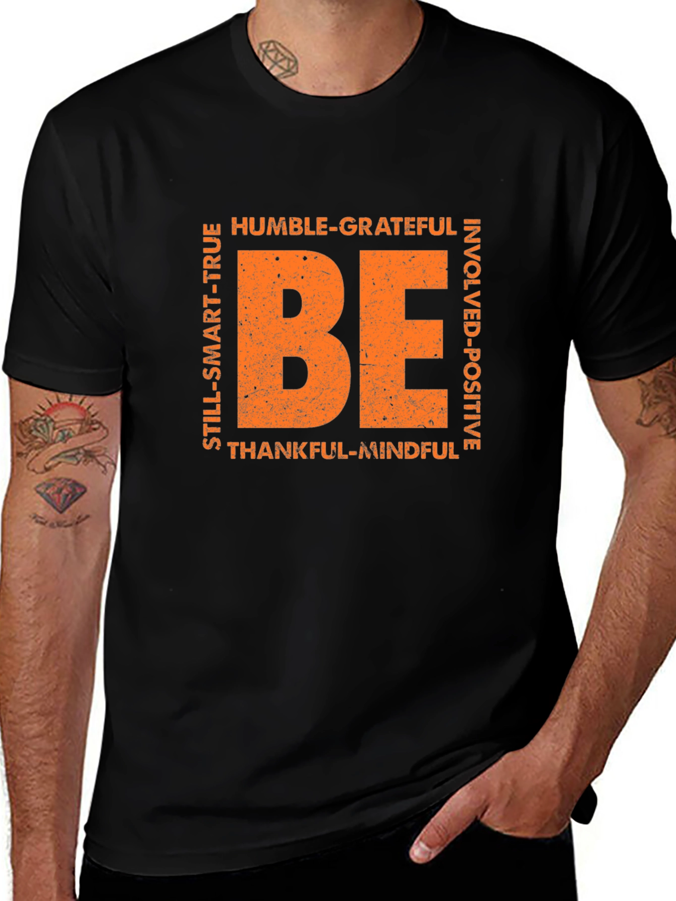 Variant 7 of Inspirational BE Positive Graphic T-Shirt - Soft Cotton Tee