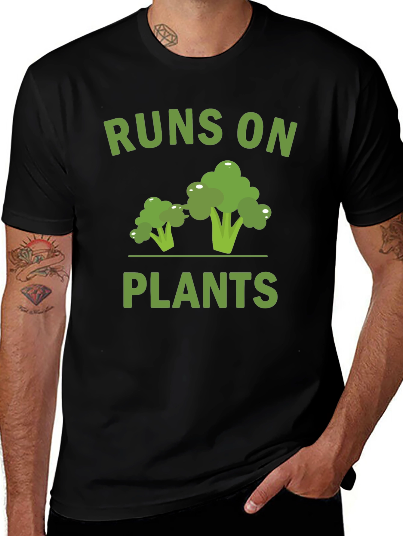 Variant 19 of Runs on Plants Vegan T-Shirt