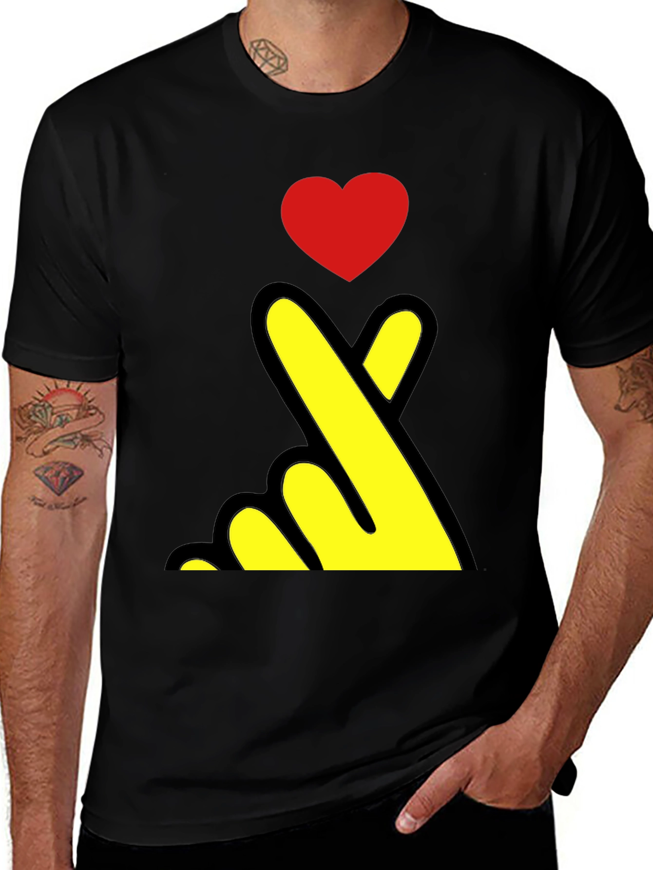 Variant 10 of Finger Heart T-Shirt - Korean Pop Culture Tee