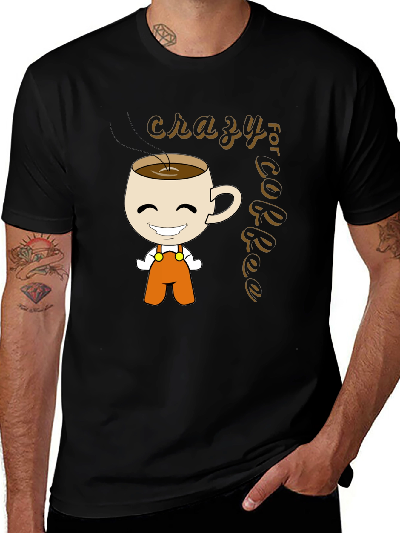 Variant 16 of Crazy for Coffee Cartoon Graphic T-Shirt