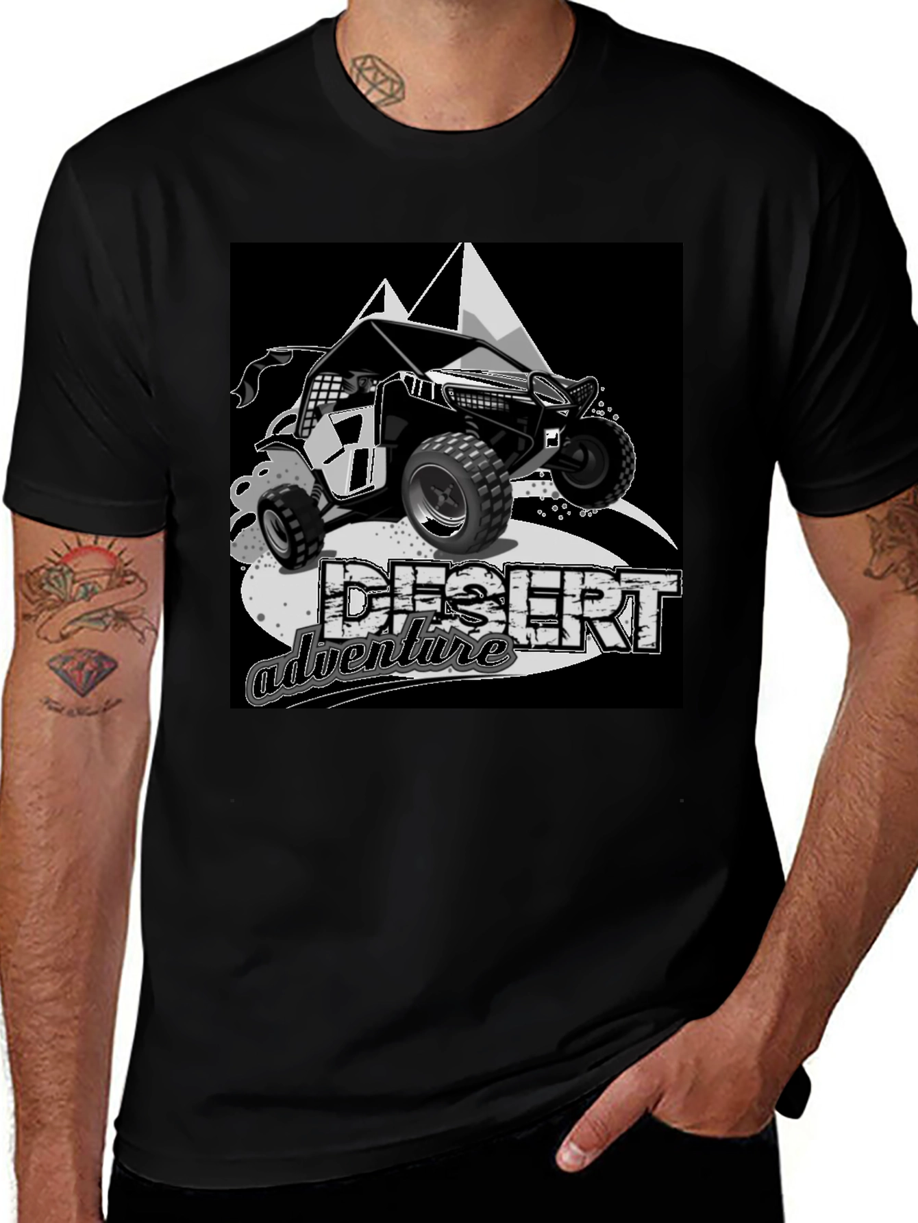 Variant 28 of Desert Adventure T-Shirt - Off Road Vehicle Graphic Tee