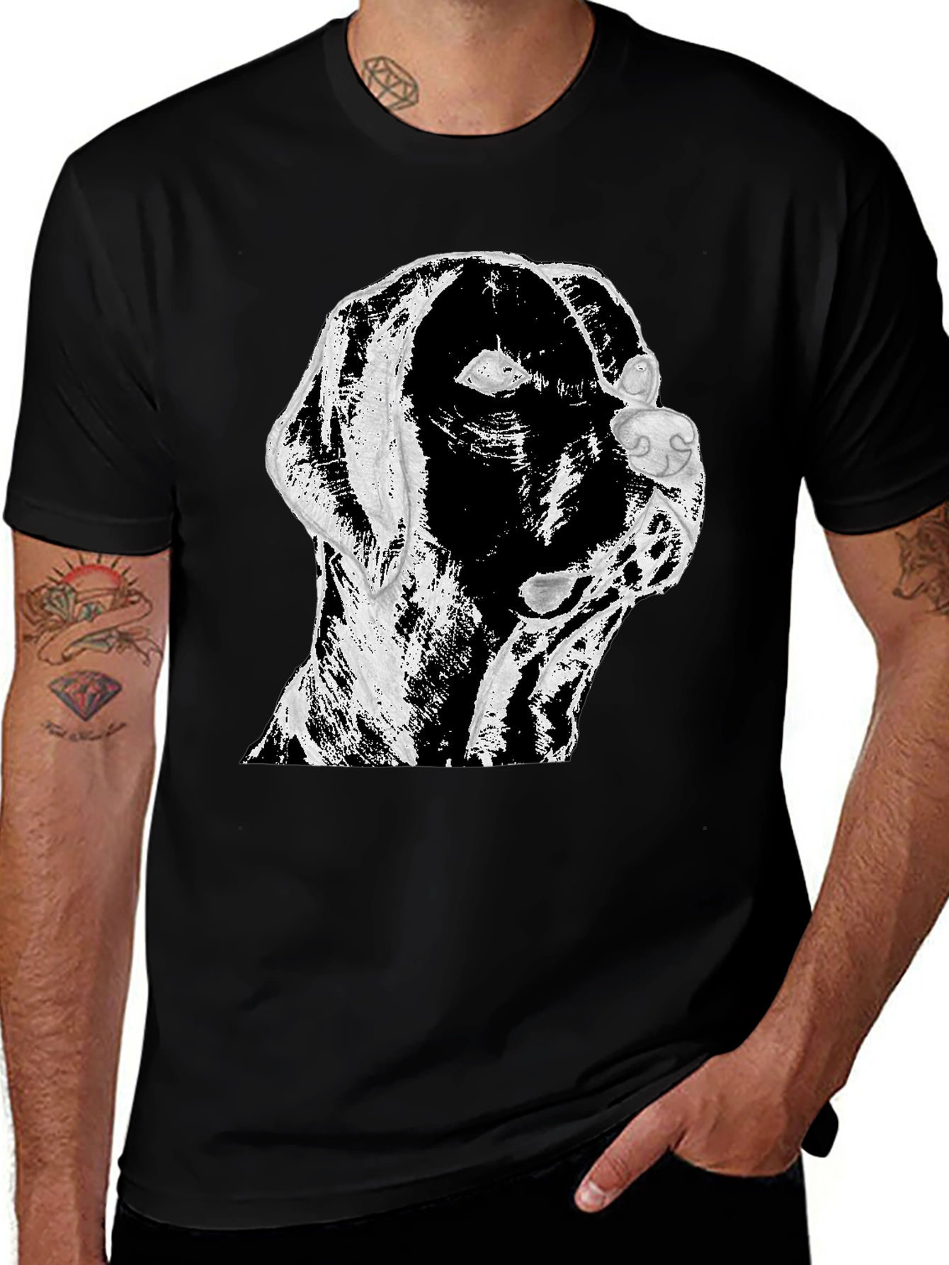 Variant 17 of Dog Graphic Print T-Shirt, Black