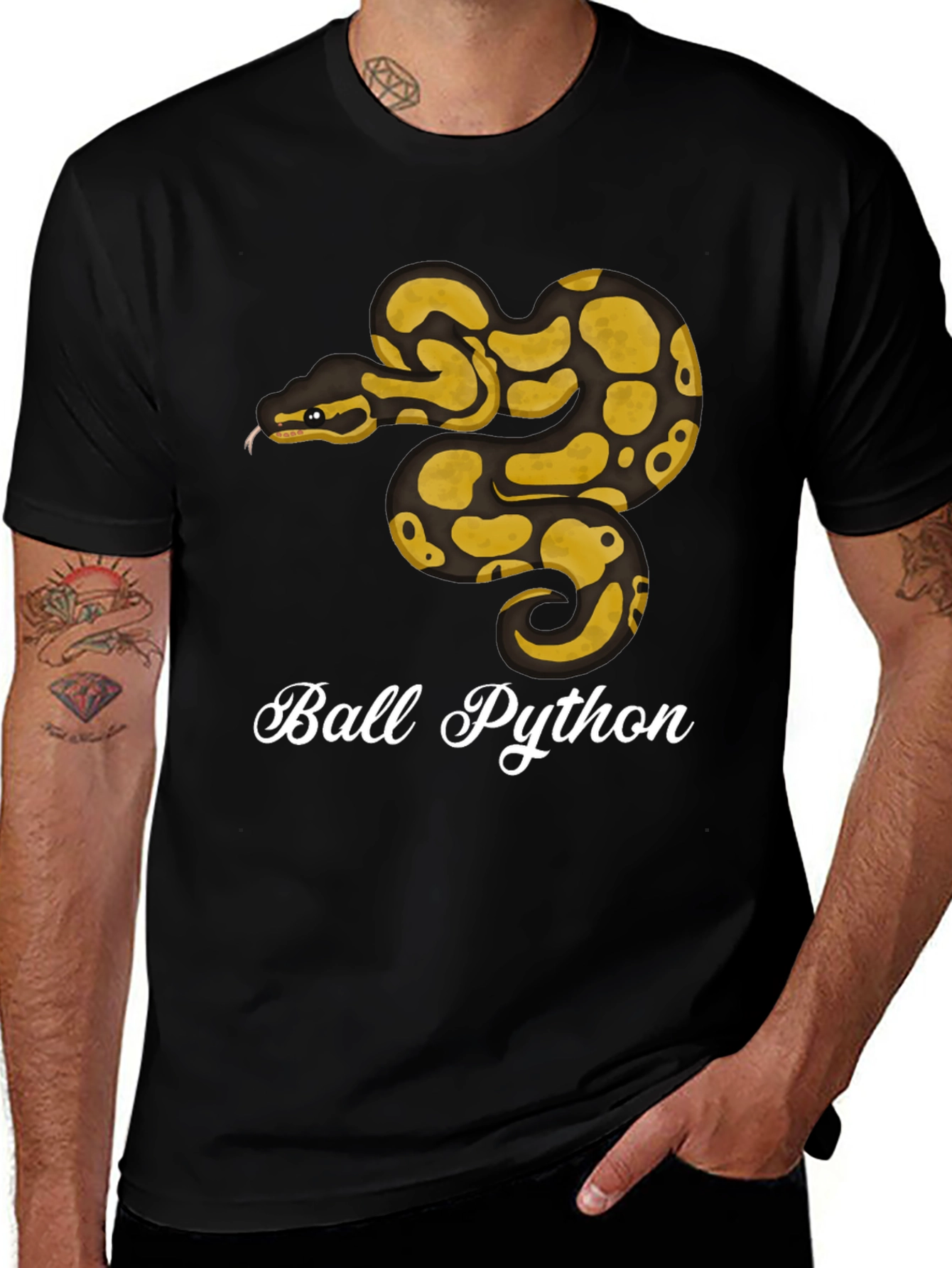 Ball Python Graphic T-Shirt - Reptile Lover Tee