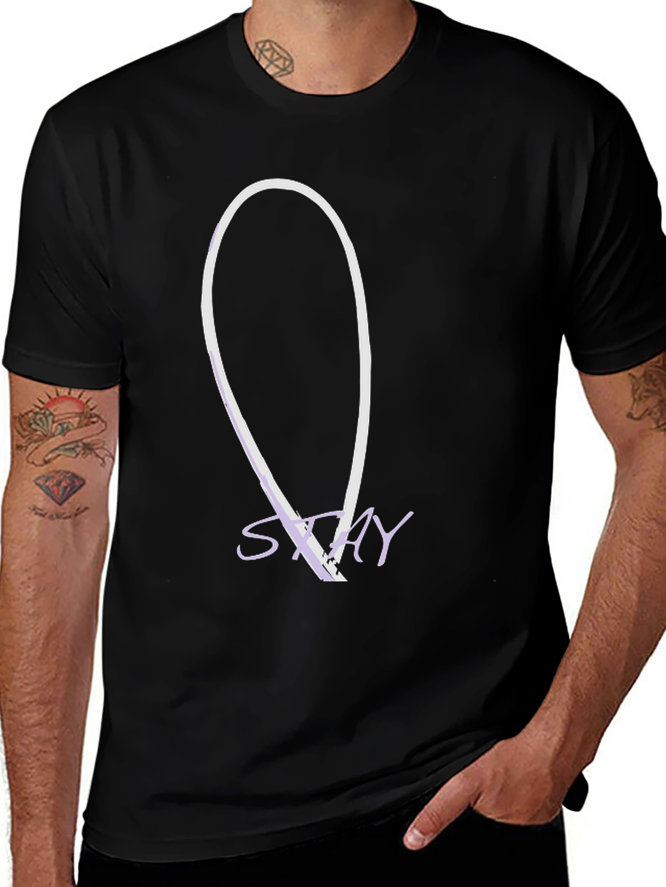 Variant 4 of Stay Graphic Tee - Modern Casual Black T-Shirt