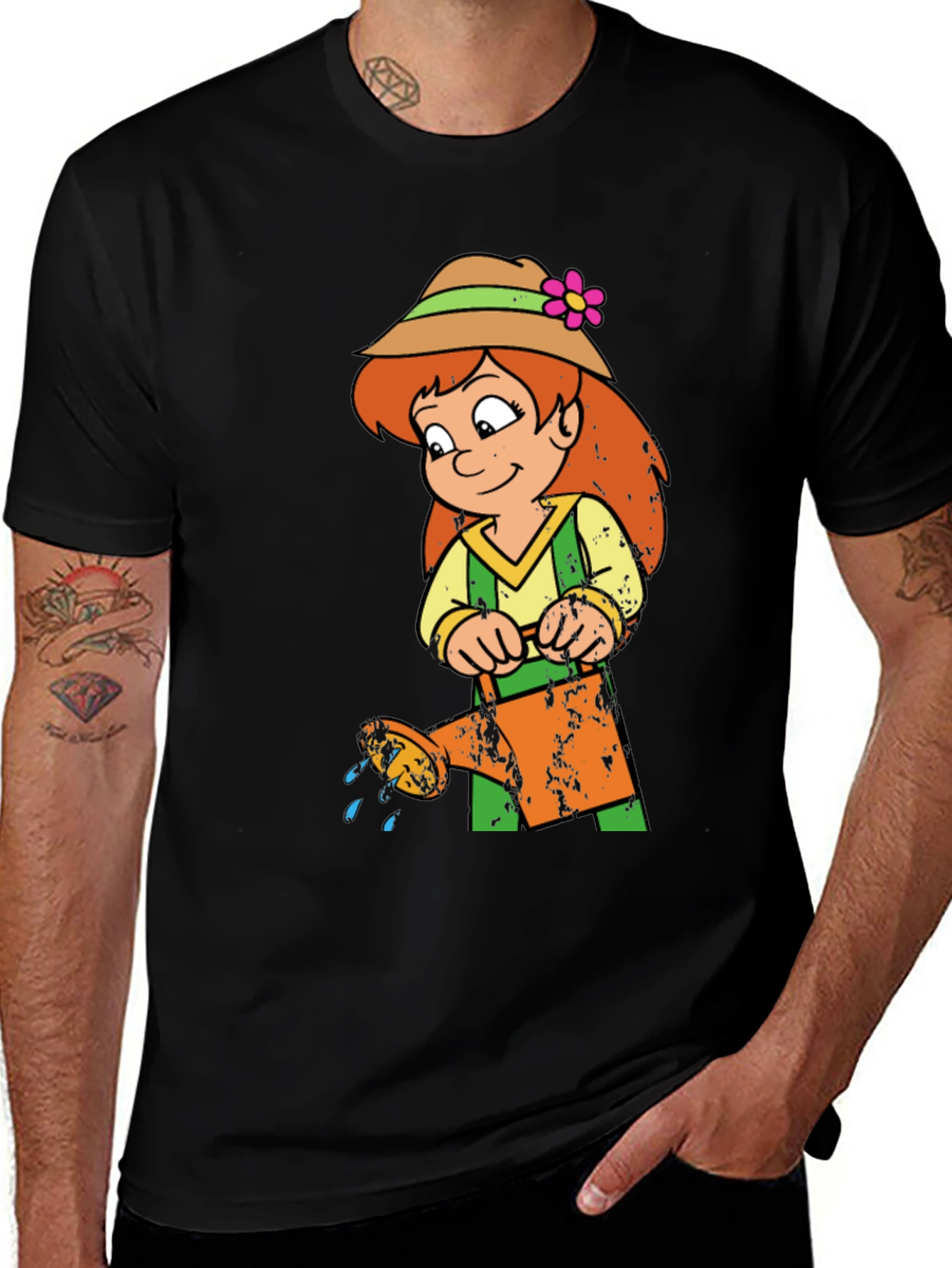 Variant 5 of Cartoon Gardener Graphic T-Shirt