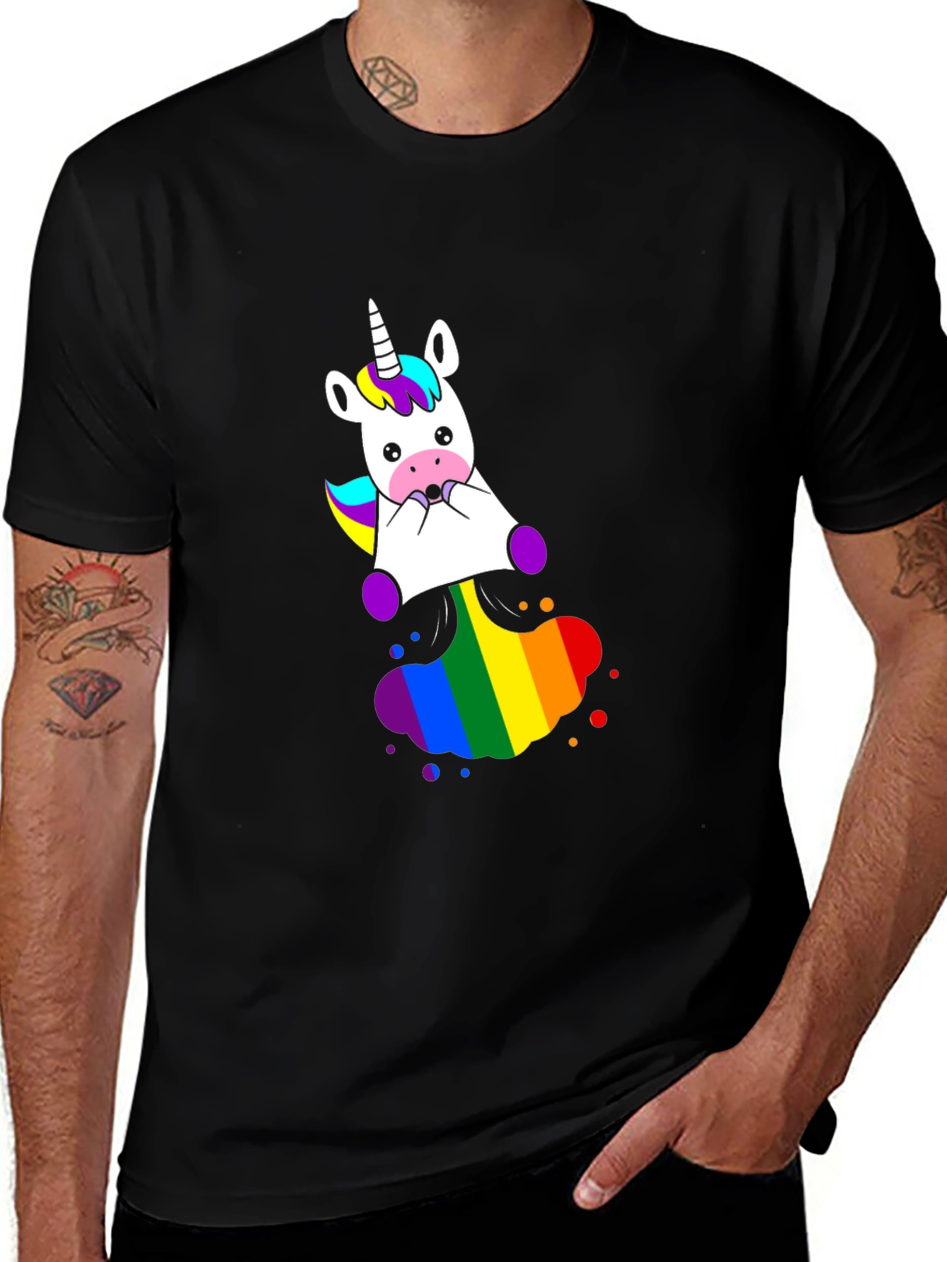 Variant 13 of Unicorn Rainbow Graphic T-Shirt