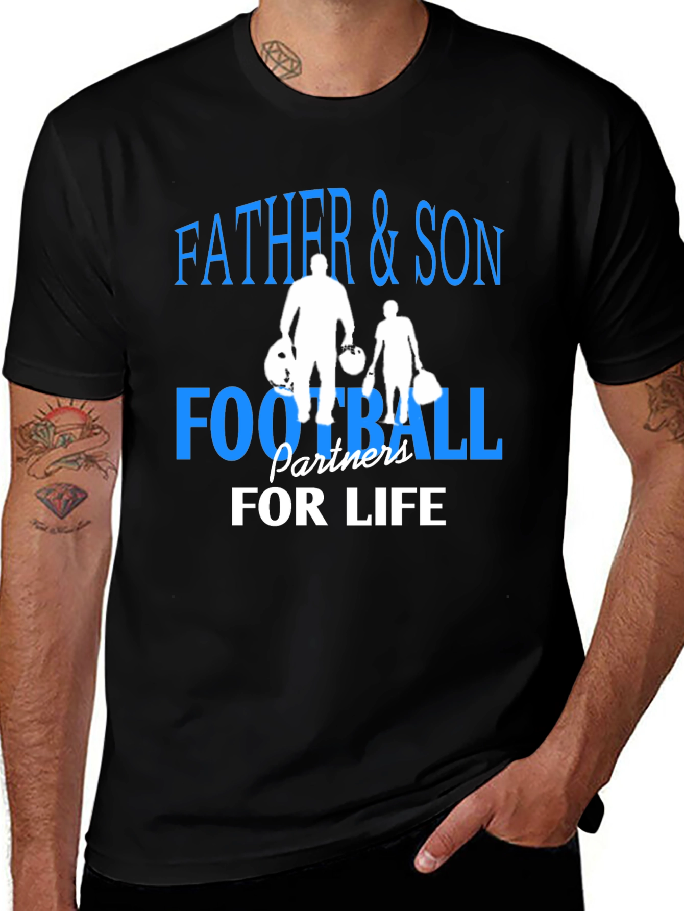 Variant 20 of Father & Son Football Partners for Life Graphic Tee