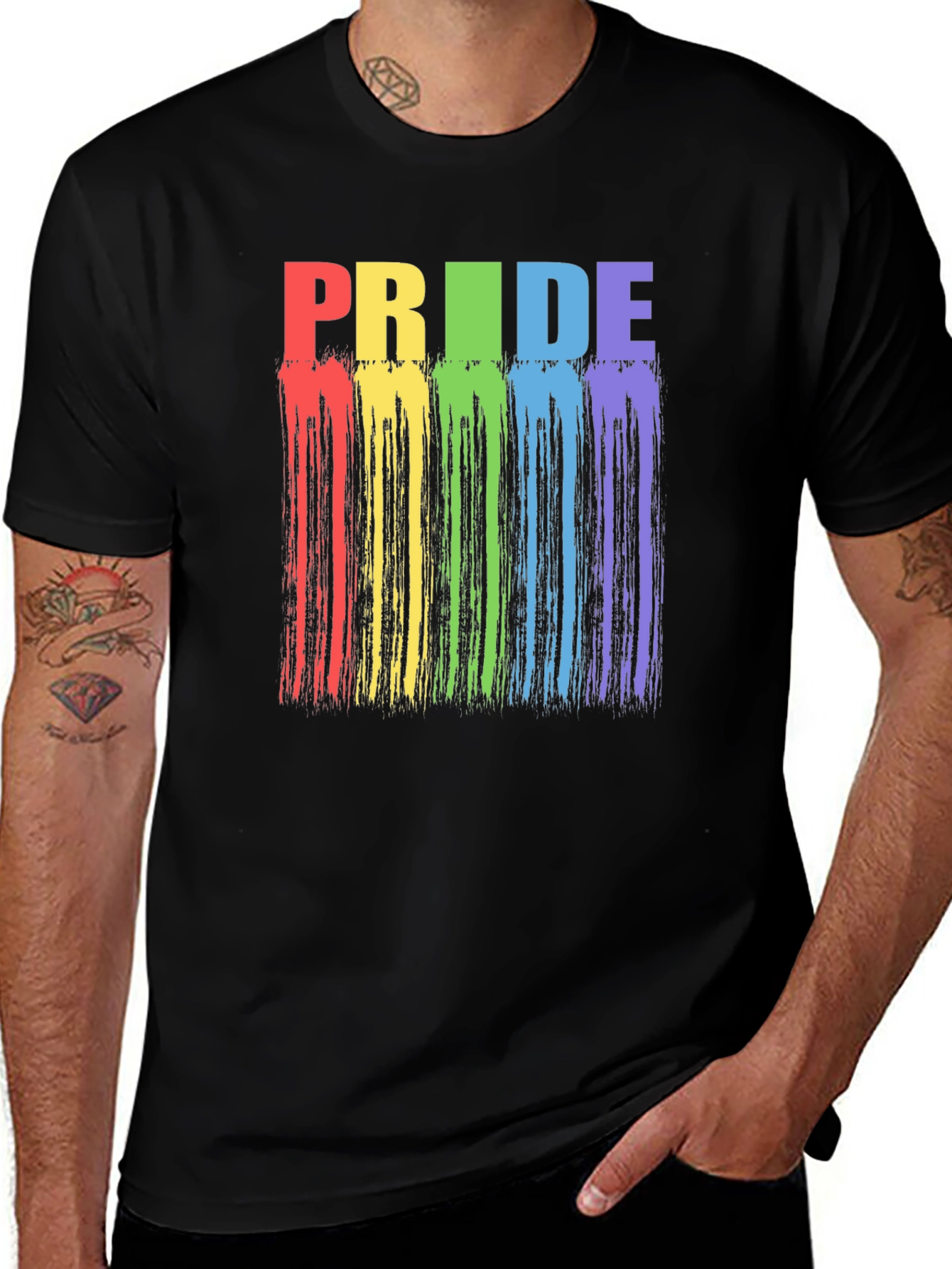 Pride Rainbow Drip Graphic Tee
