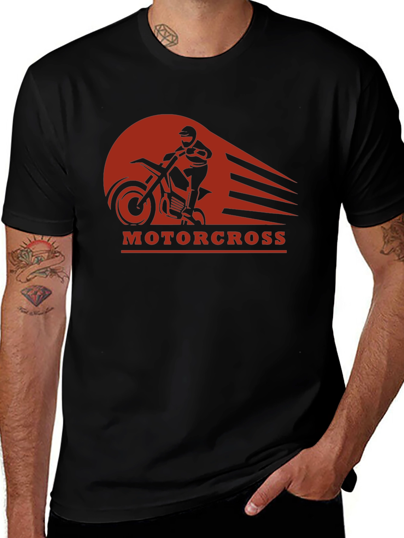Variant 28 of Motocross Graphic Tee - Black