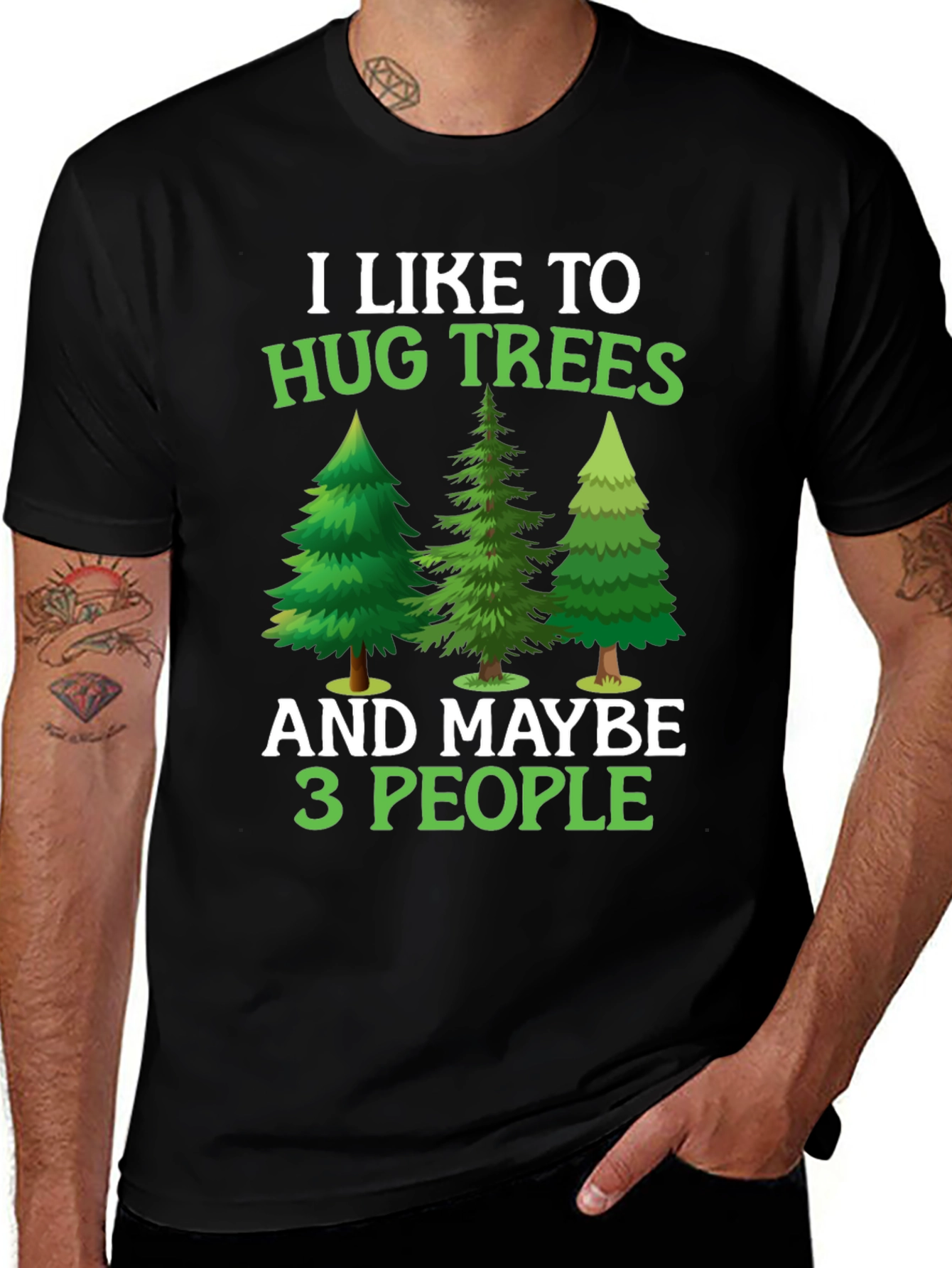 Variant 9 of Hug Trees Graphic Tee - Arborist Lover