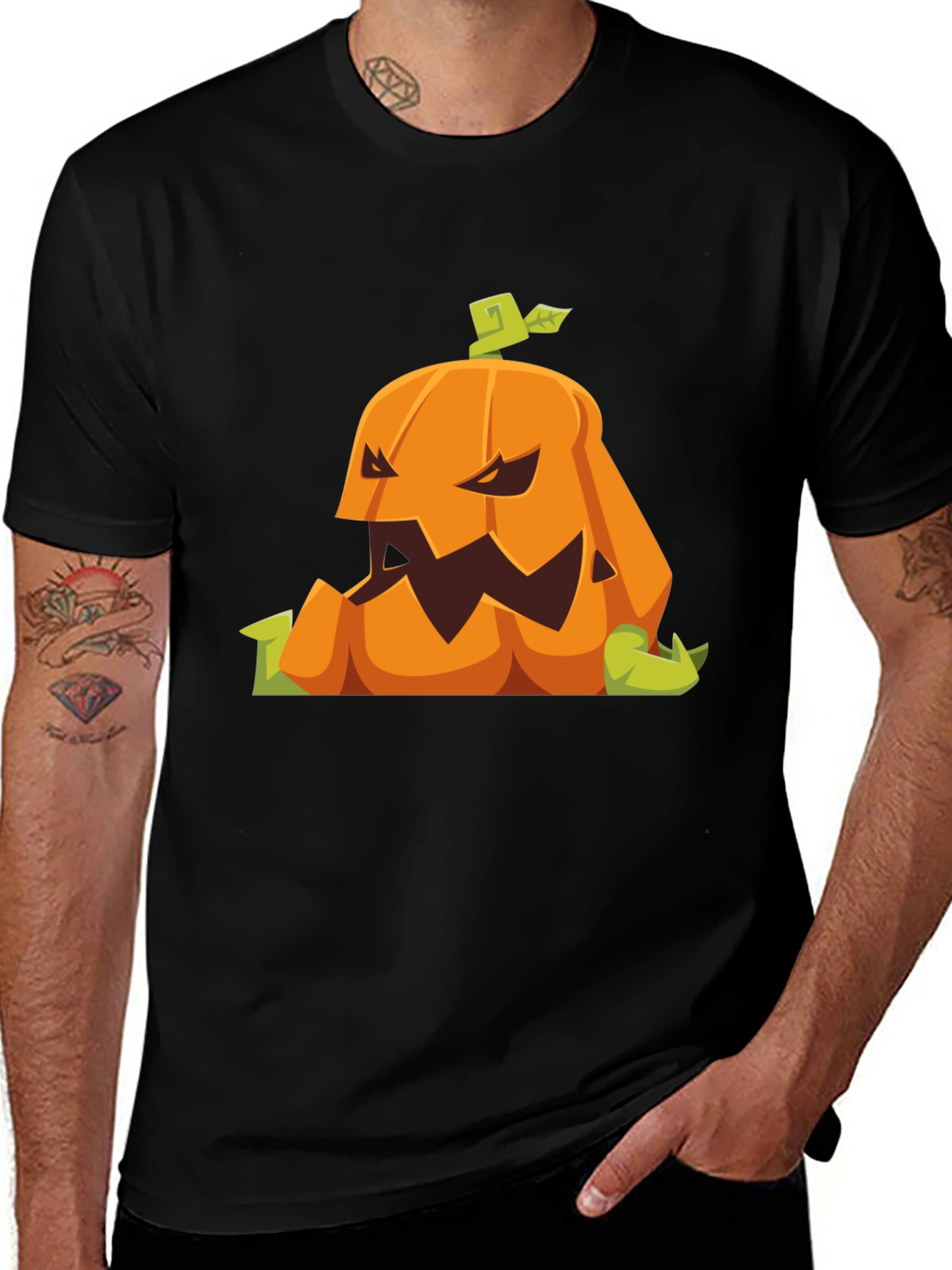 Spooky Pumpkin Graphic Tee - Halloween T-Shirt