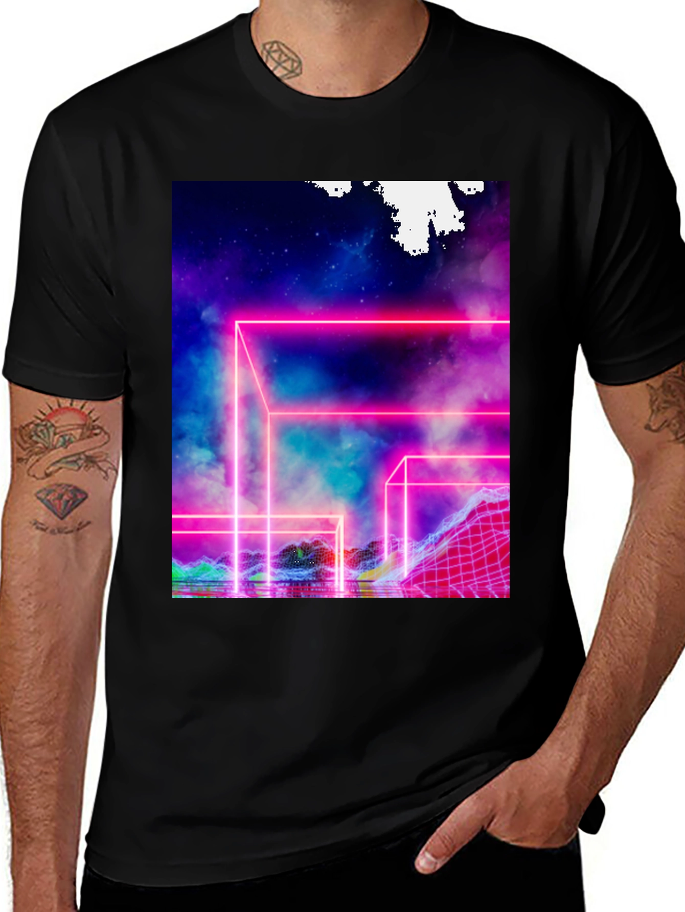 Variant 11 of Retro Neon Dream T-Shirt - Synthwave Style