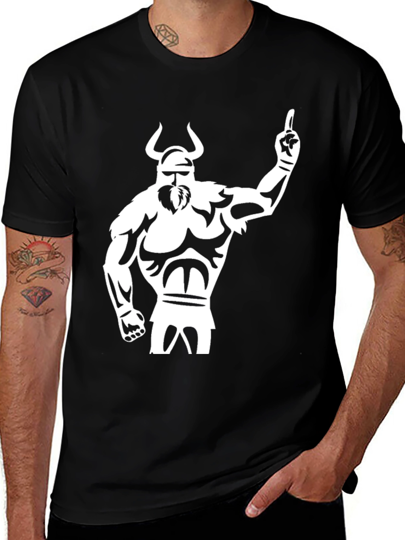 Viking Graphic T-Shirt - Bold Black Tee