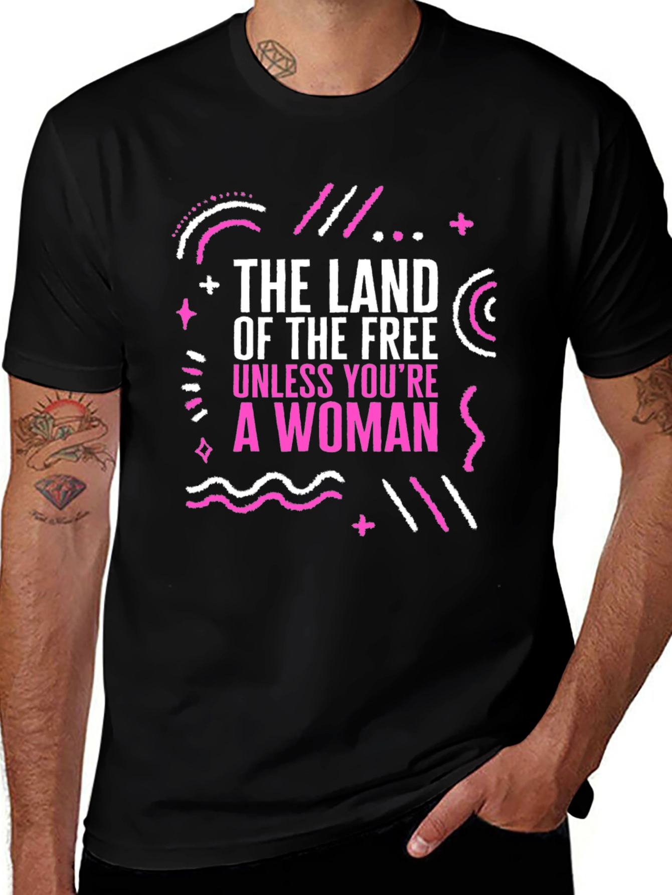 Variant 27 of Empowering Land of the Free Unless You're a Woman Graphic Tee