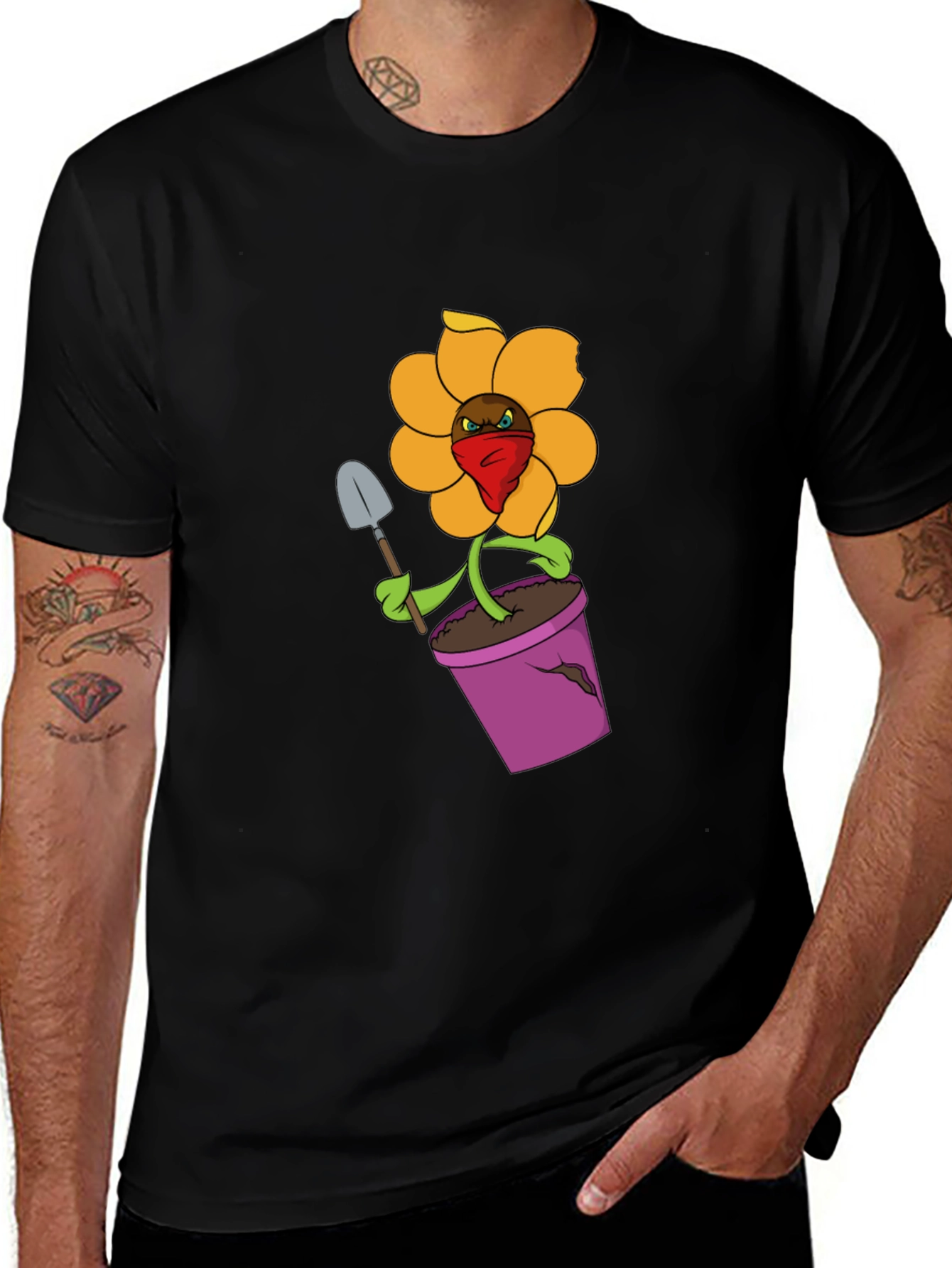 Rebellious Flower in Pot T-Shirt