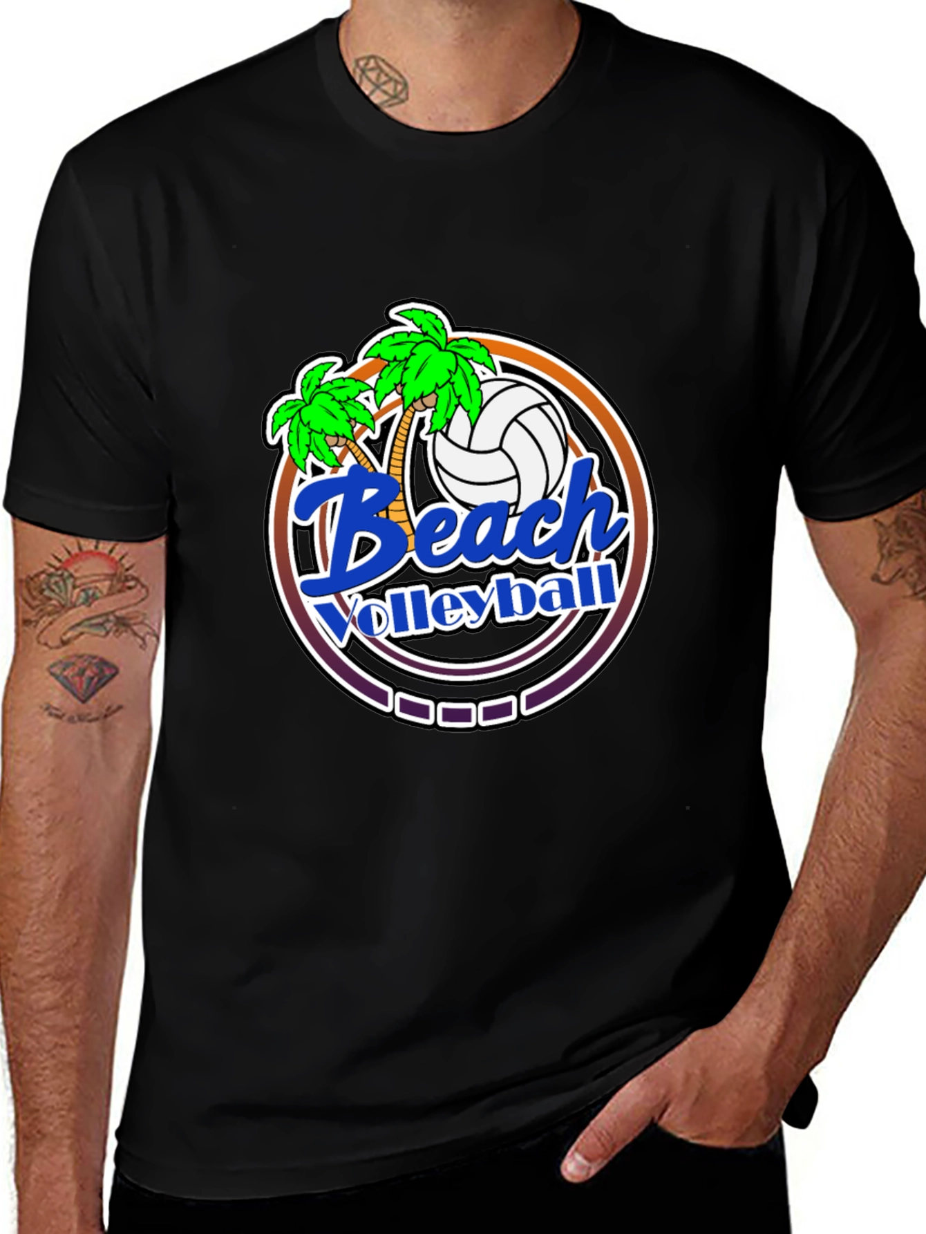 Variant 2 of Beach Volleyball Graphic T-Shirt