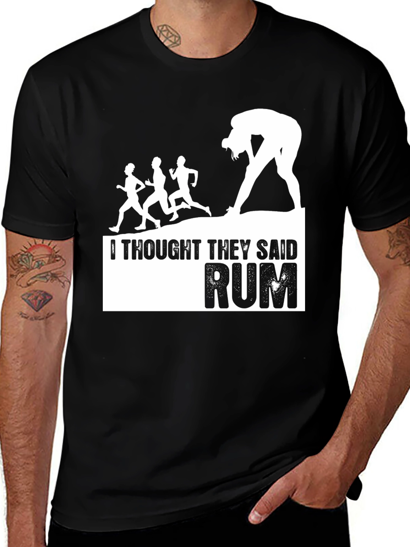 Variant 11 of Funny Running T-Shirt: I Thought They Said Rum