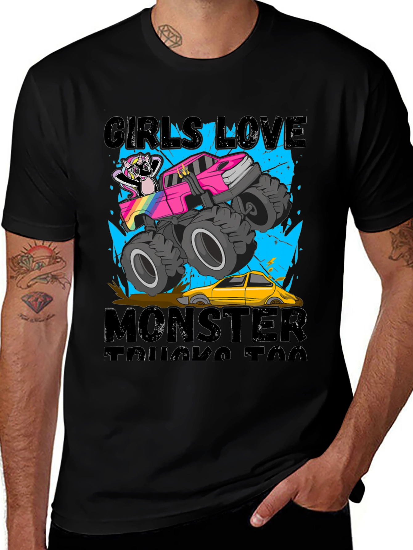 Variant 20 of Girls Love Monster Trucks T-Shirt