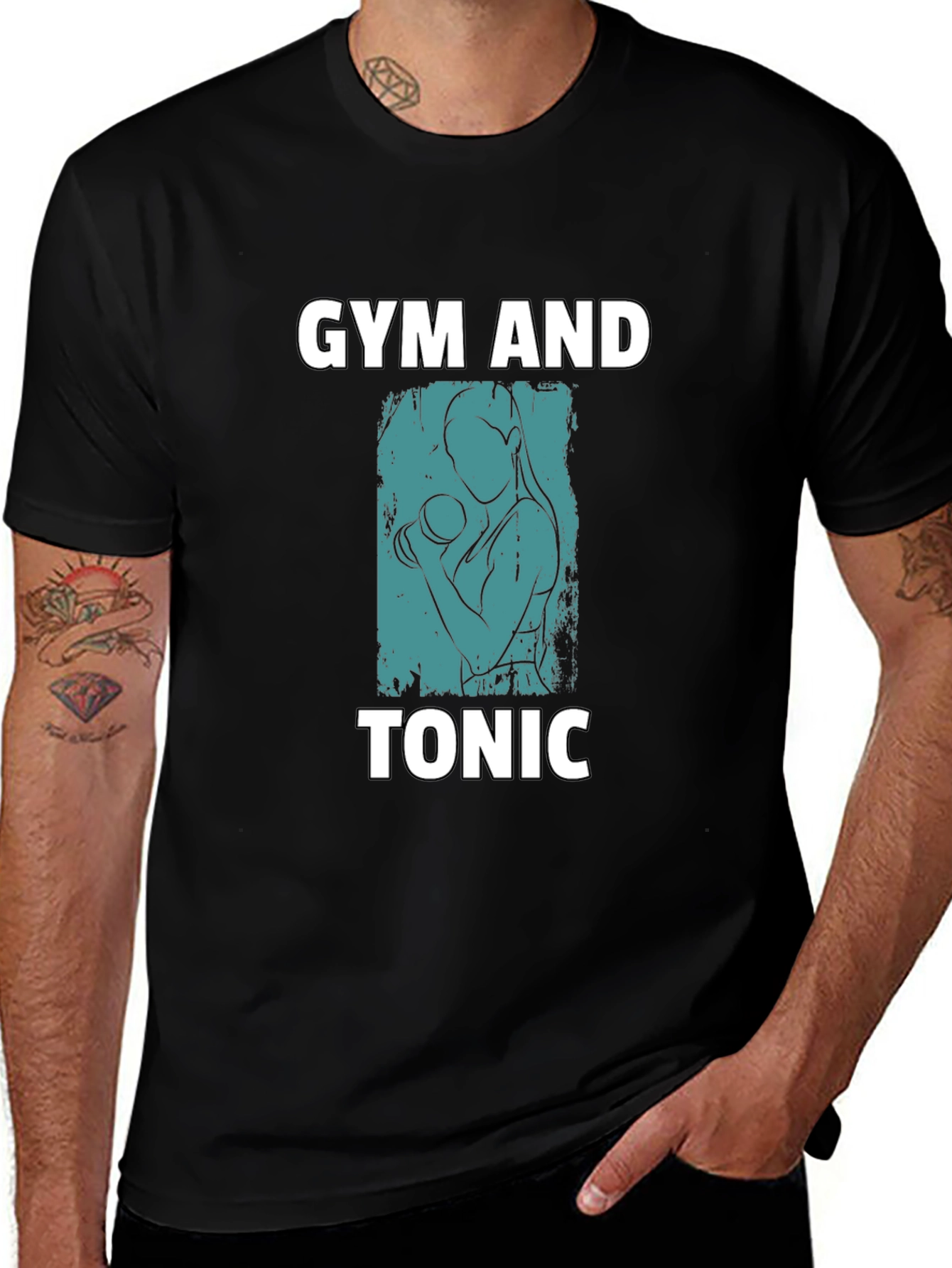 Variant 26 of Gym and Tonic Black Graphic Tee