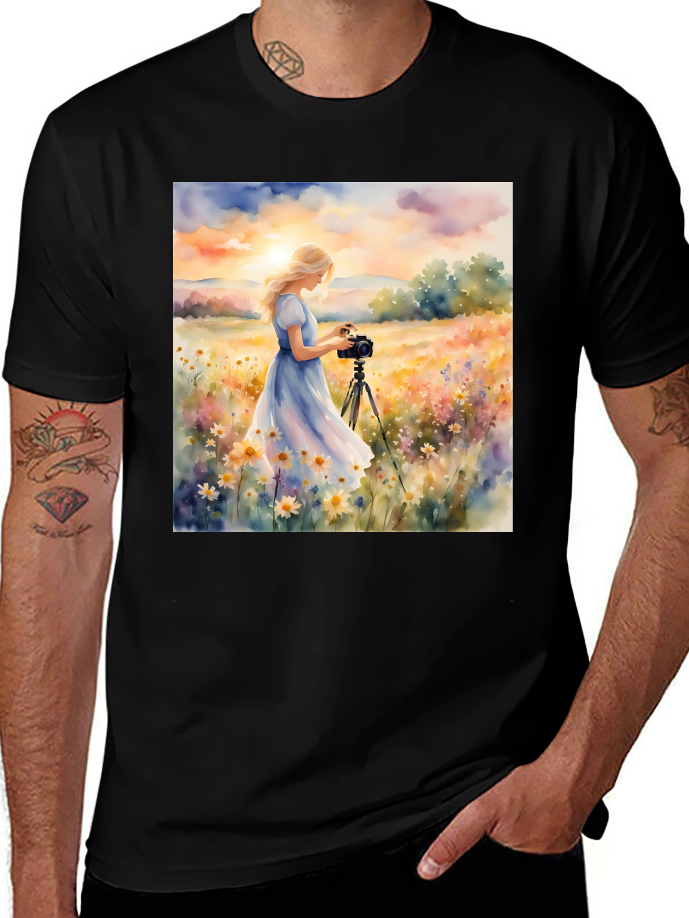 Variant 26 of Floral Photographer Graphic T-Shirt