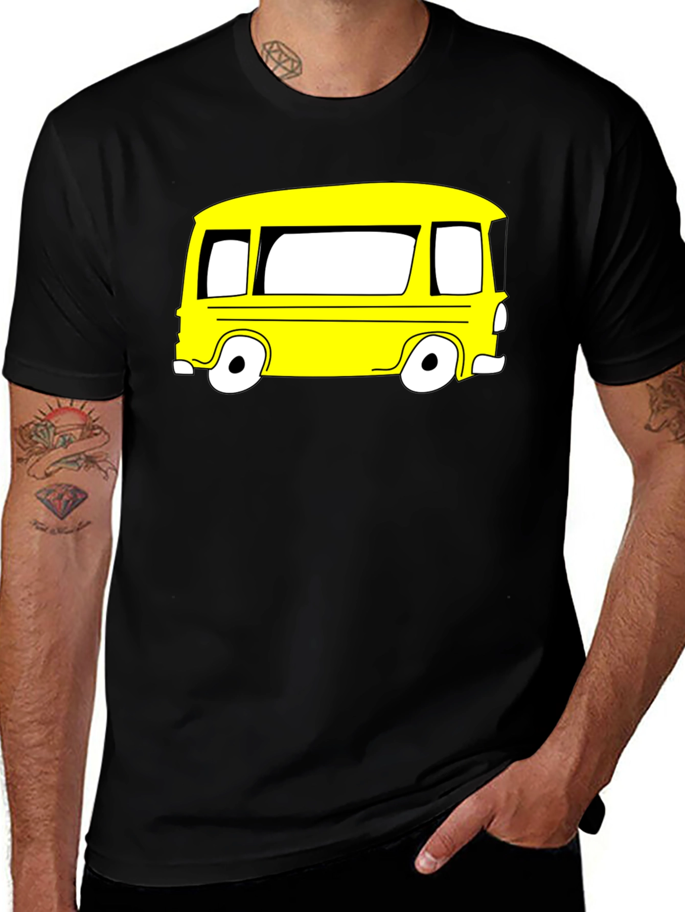 Variant 17 of Retro Yellow Van Graphic T-Shirt