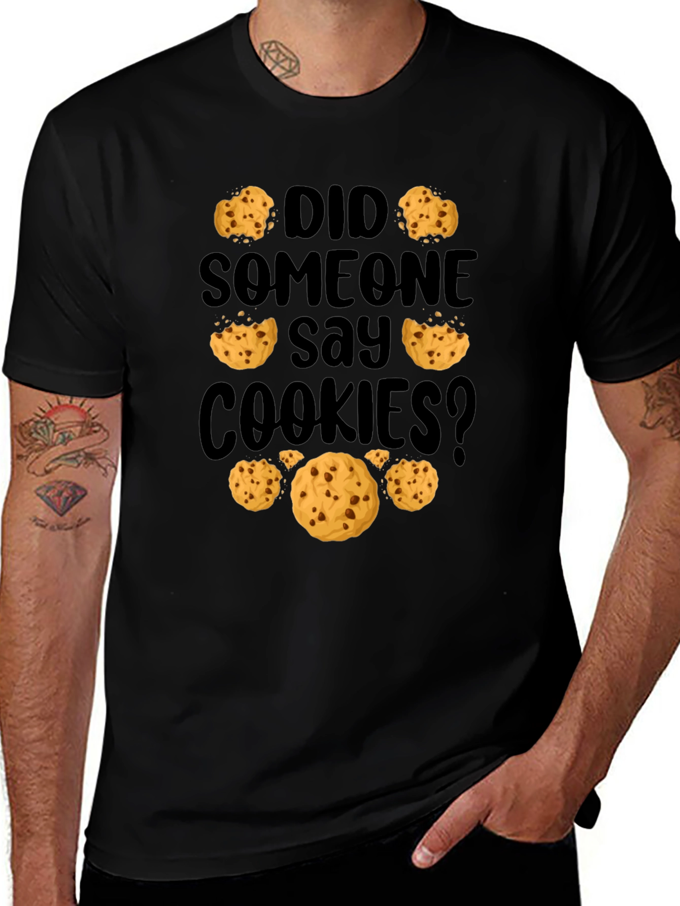 Black Did Someone Say Cookies? Graphic Tee main image