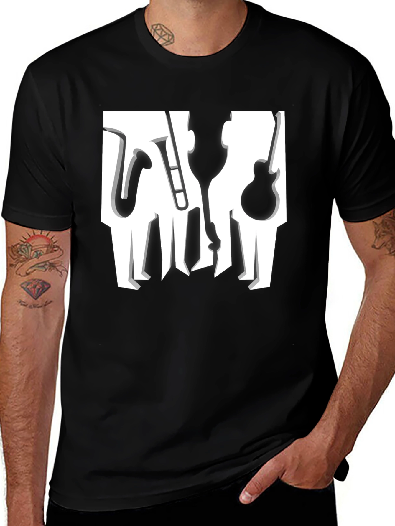 Variant 9 of Jazz Instrument T-Shirt - Music Lover Tee
