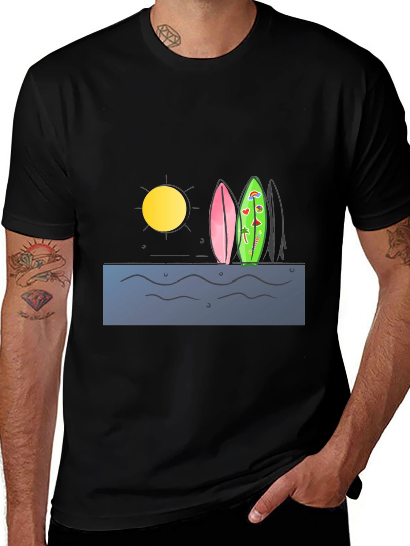 Variant 16 of Surfboards Graphic Tee - Beach Vibes