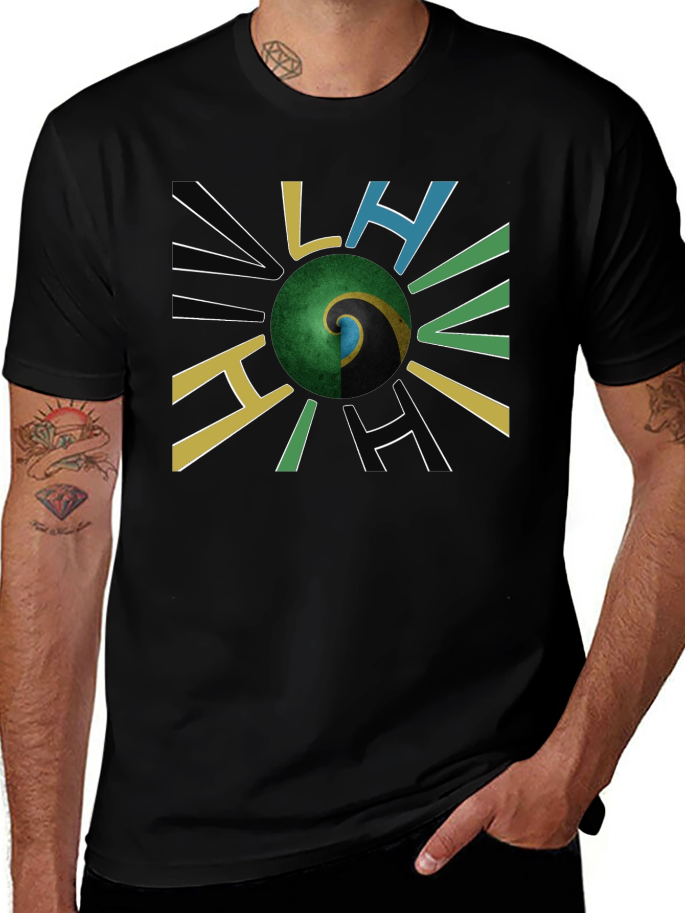 Variant 17 of Colorful Tanzania Flag Art T-Shirt