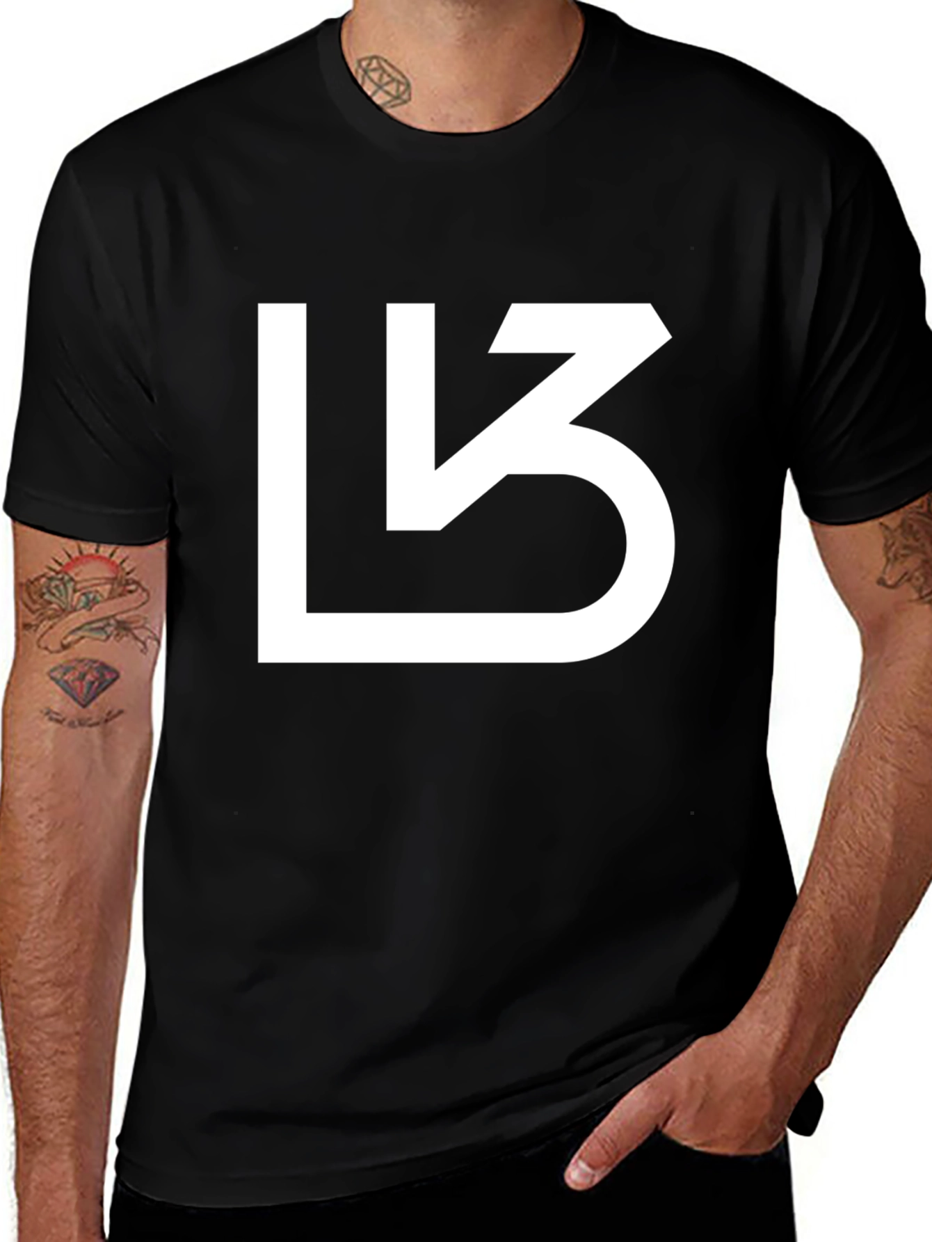Variant 29 of Abstract Logo Black T-Shirt, Casual Wear