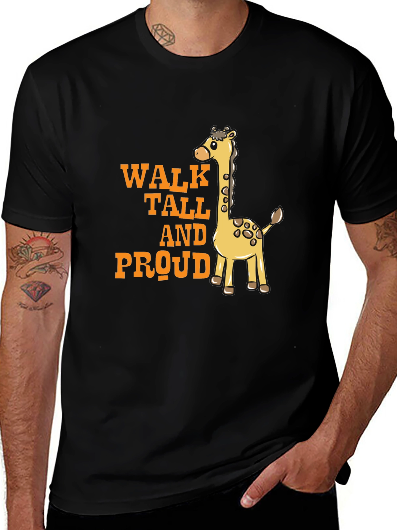Variant 2 of Walk Tall Giraffe Graphic Tee