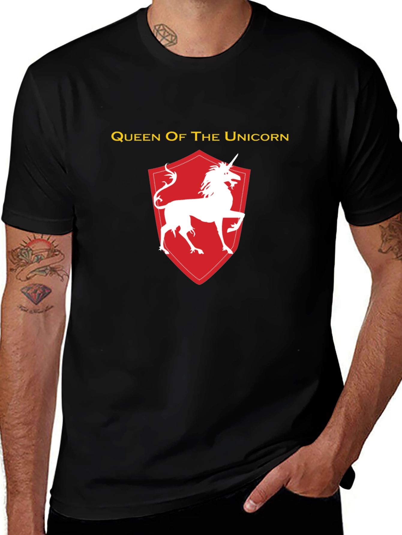 Variant 27 of Queen of The Unicorn T-Shirt - Black