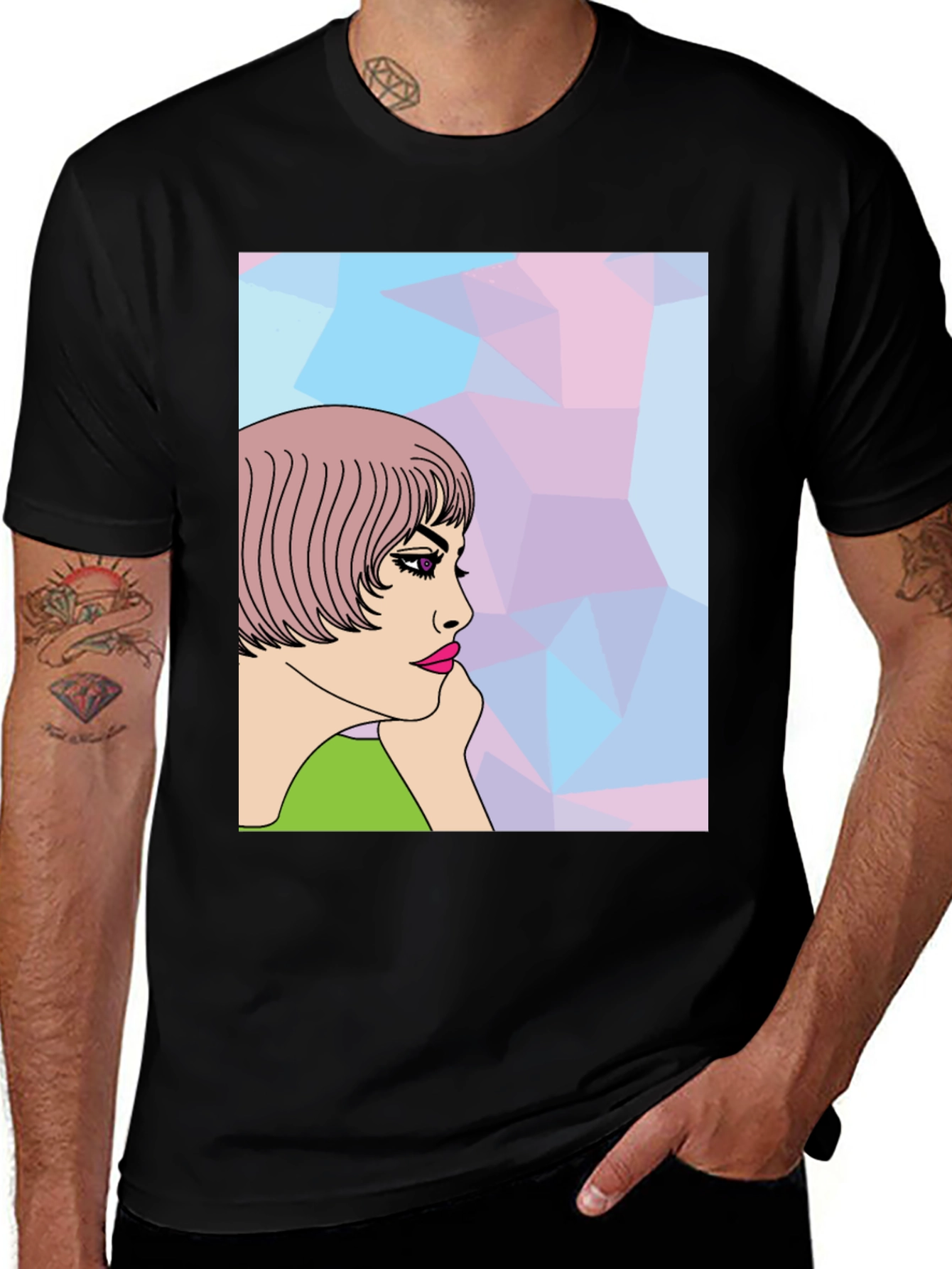 Variant 4 of Stylish Graphic Tee - Pop Art Woman