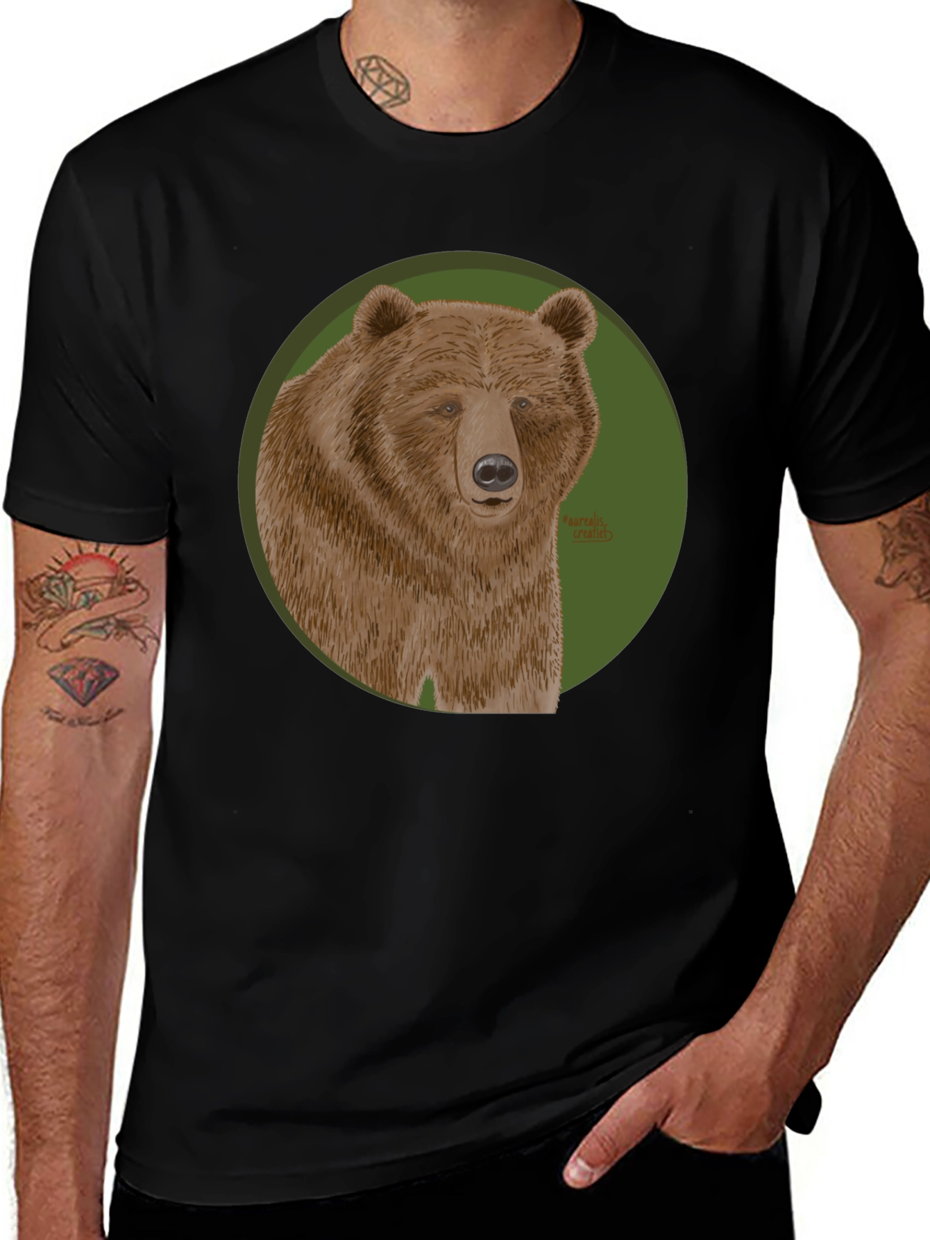 Variant 12 of Bear Graphic T-Shirt - Stylish Men's Tee