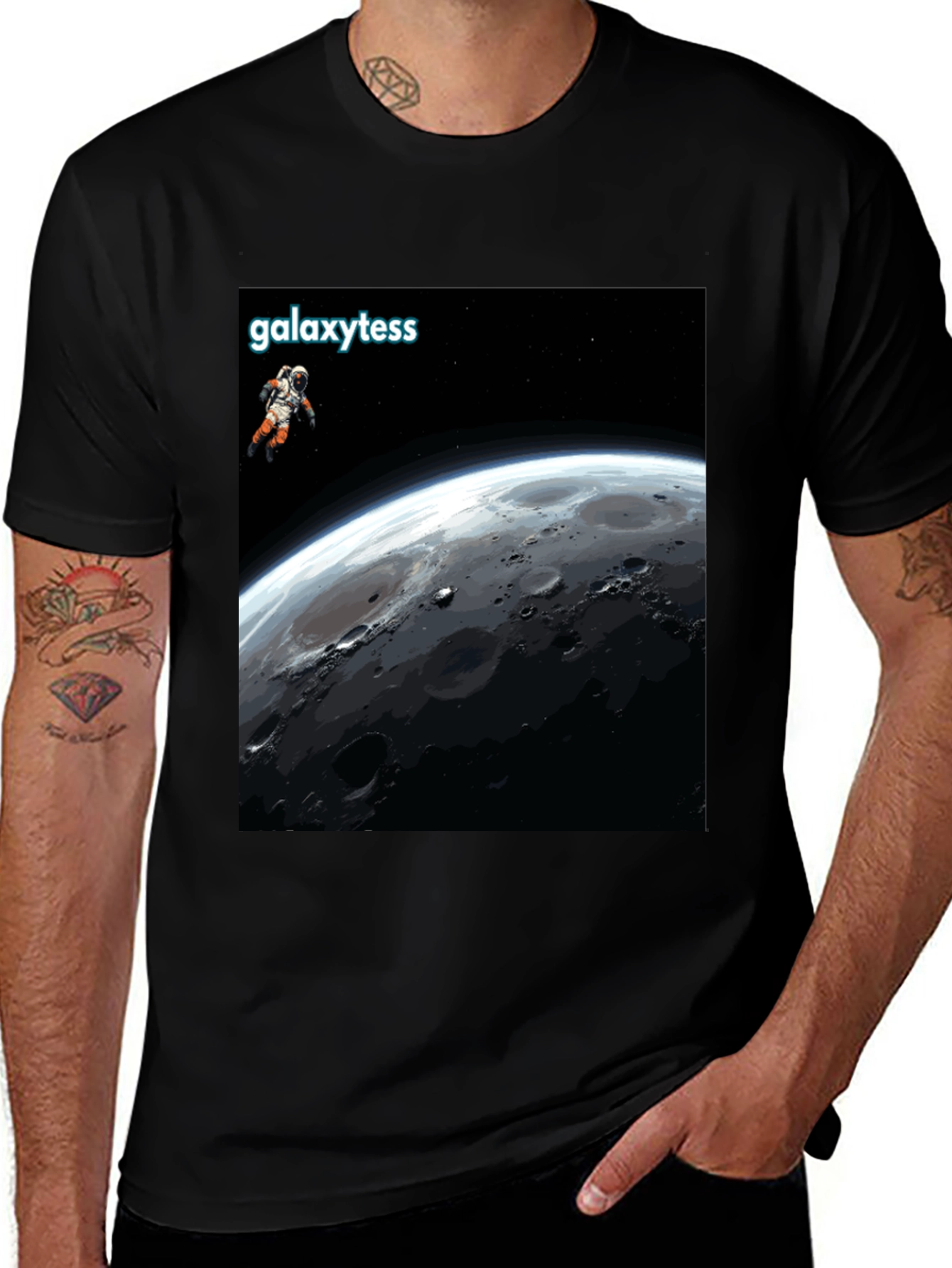 Variant 28 of GalaxyTess T-Shirt - Space Astronaut Design