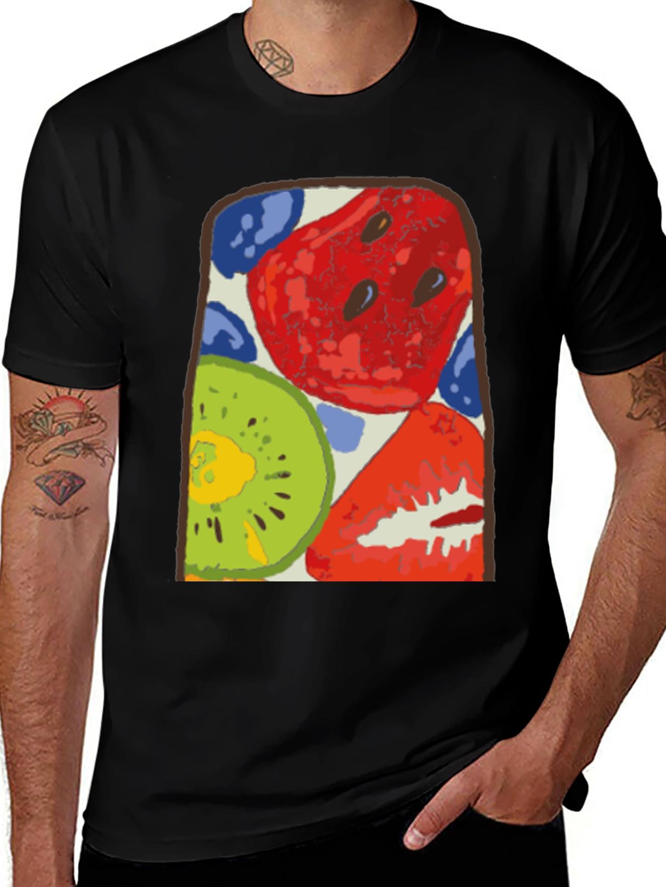 Variant 15 of Fruit Toast Graphic Tee - Fresh Style!