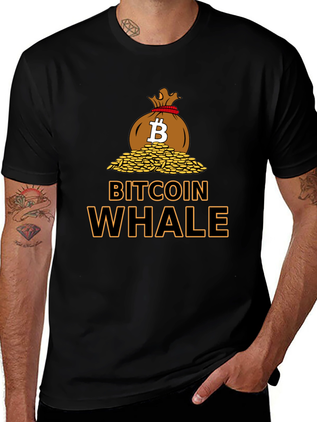 Variant 8 of Bitcoin Whale Graphic Tee - Crypto Enthusiast T-Shirt