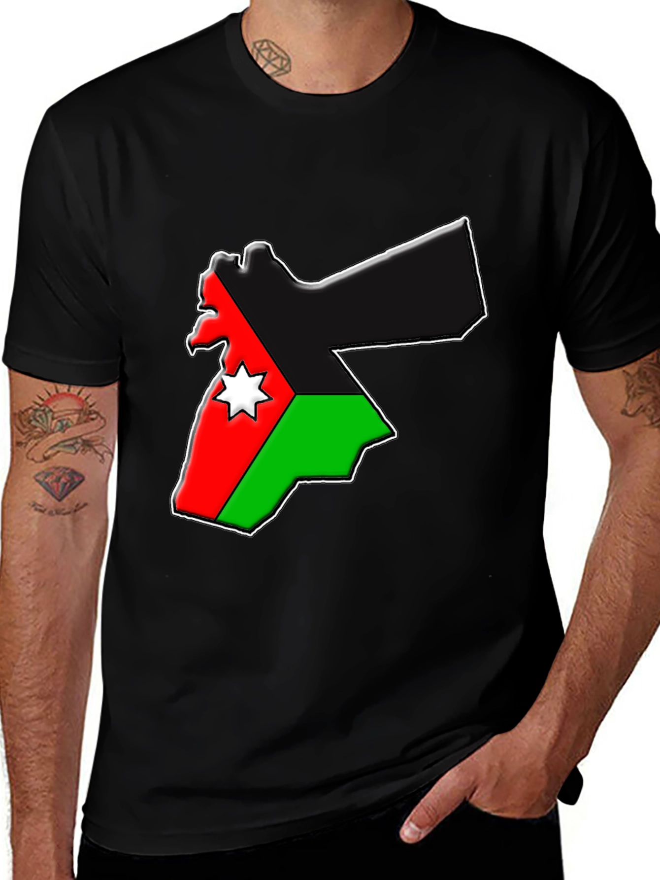 Jordan Flag Map Graphic T-Shirt