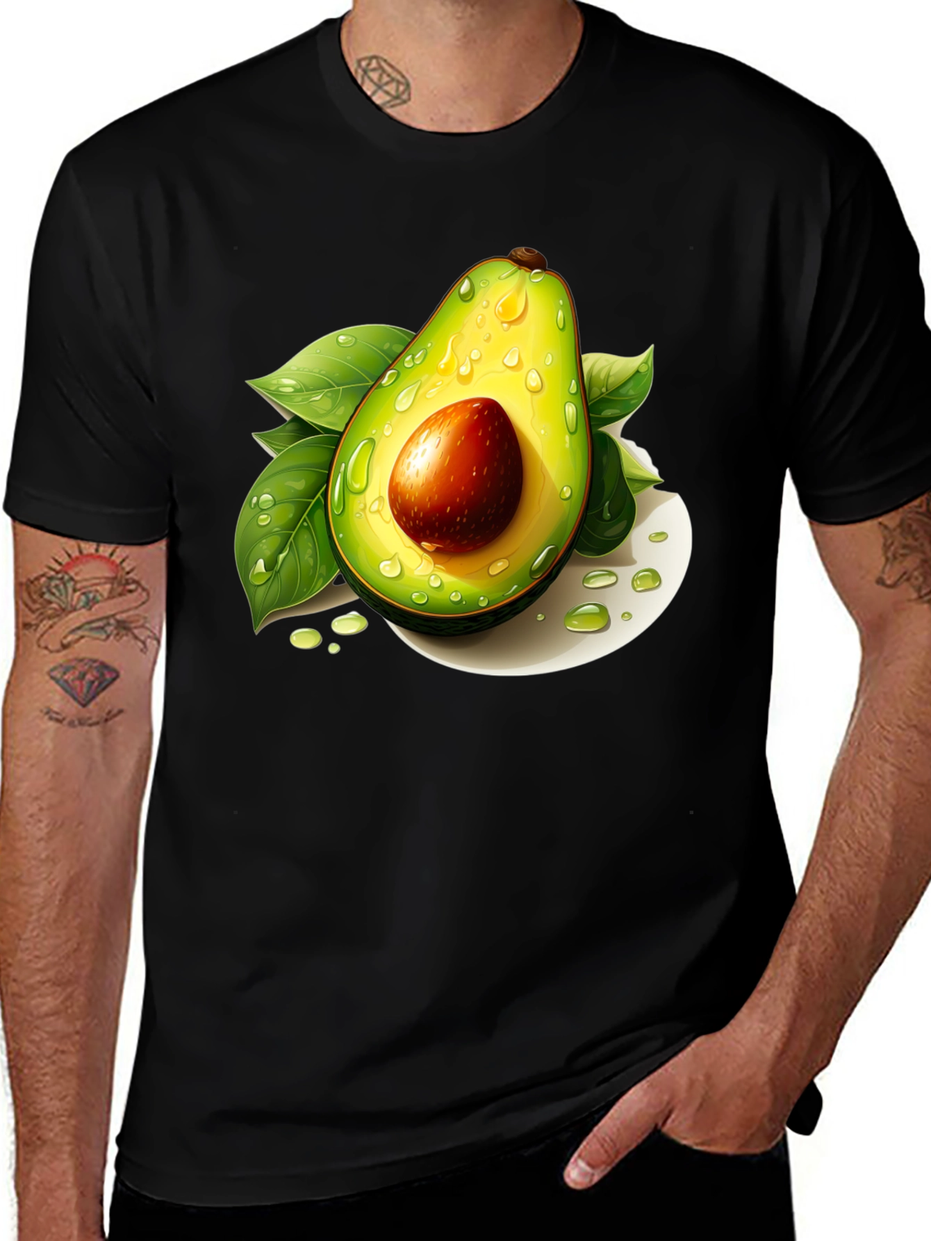 Variant 15 of Avocado Graphic Tee - Fresh & Fun!