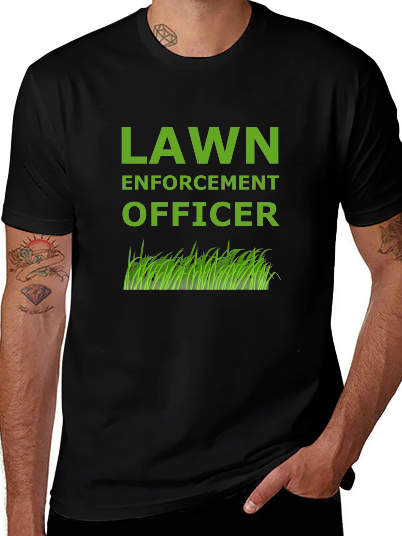 Variant 24 of Lawn Enforcement Officer T-Shirt - Funny Gardening Tee