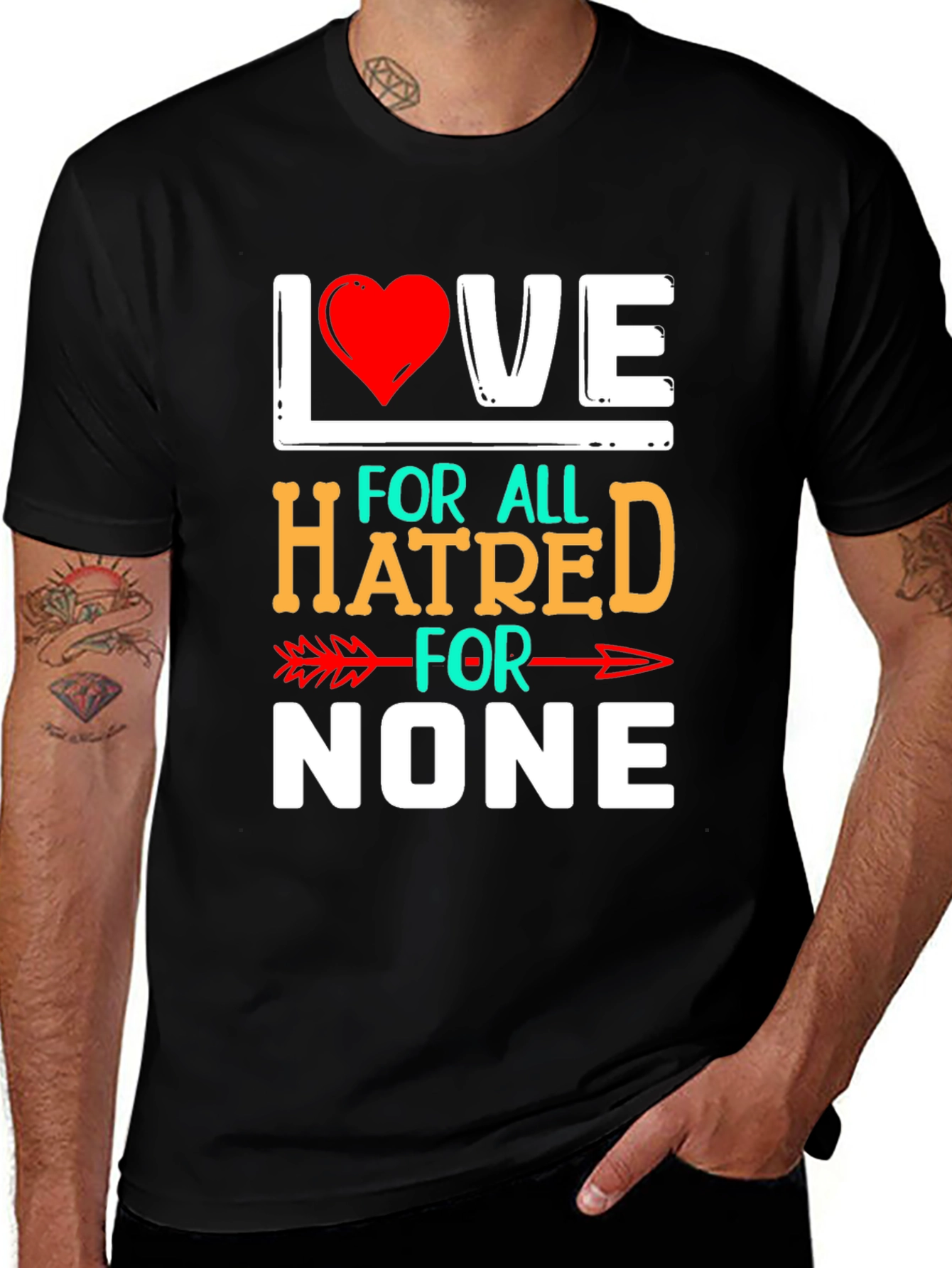 Variant 8 of Love for All, Hatred for None Graphic Tee