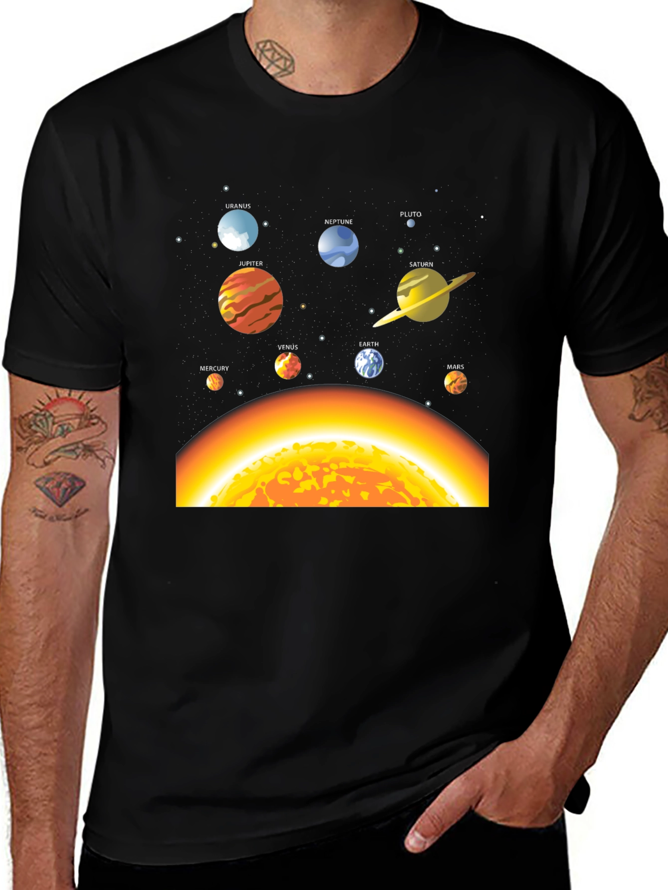 Variant 25 of Planets Solar System Graphic T-Shirt Space Tee
