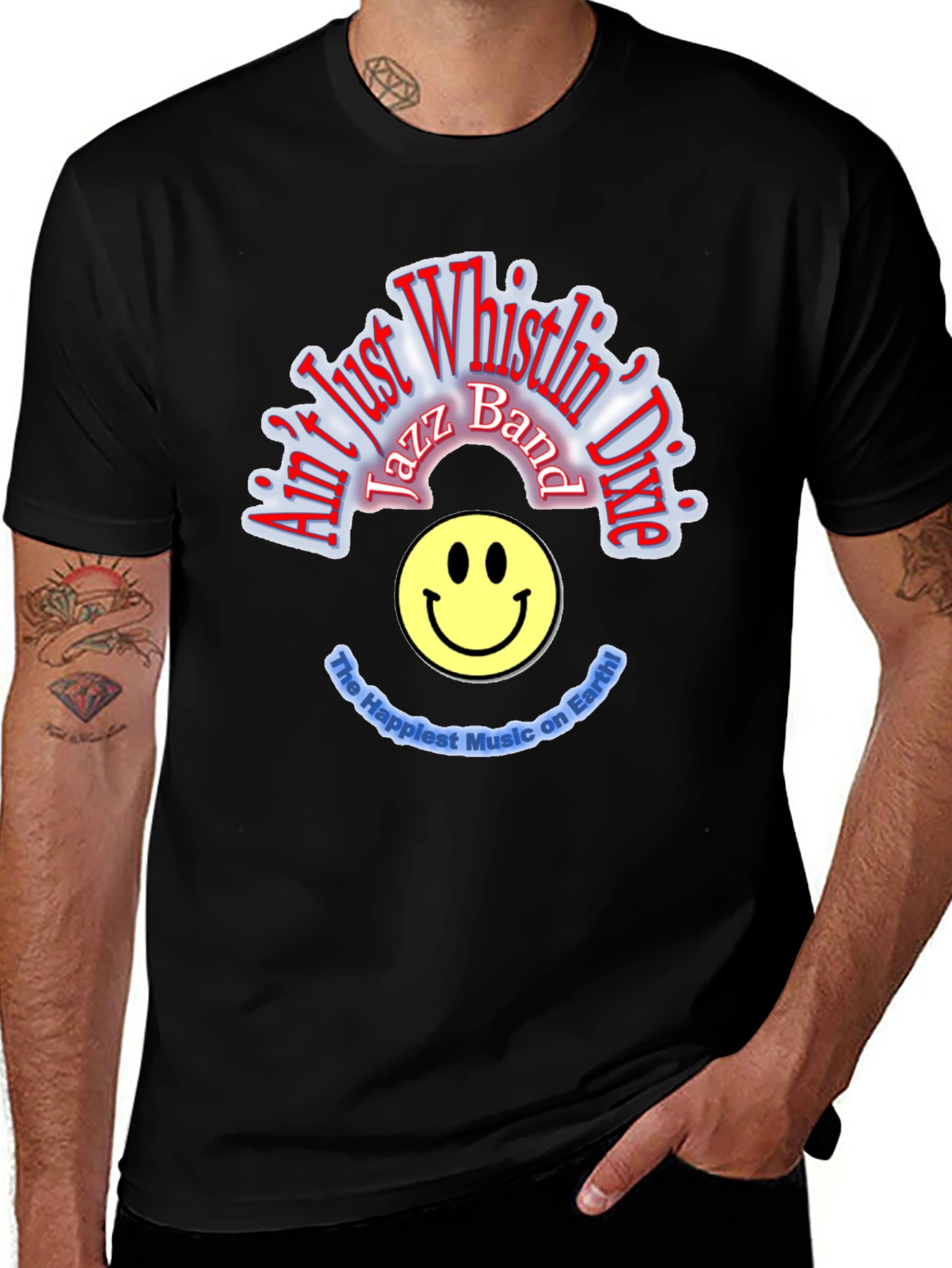 Variant 20 of Ain't Just Whistlin' Dixie Jazz Band T-Shirt