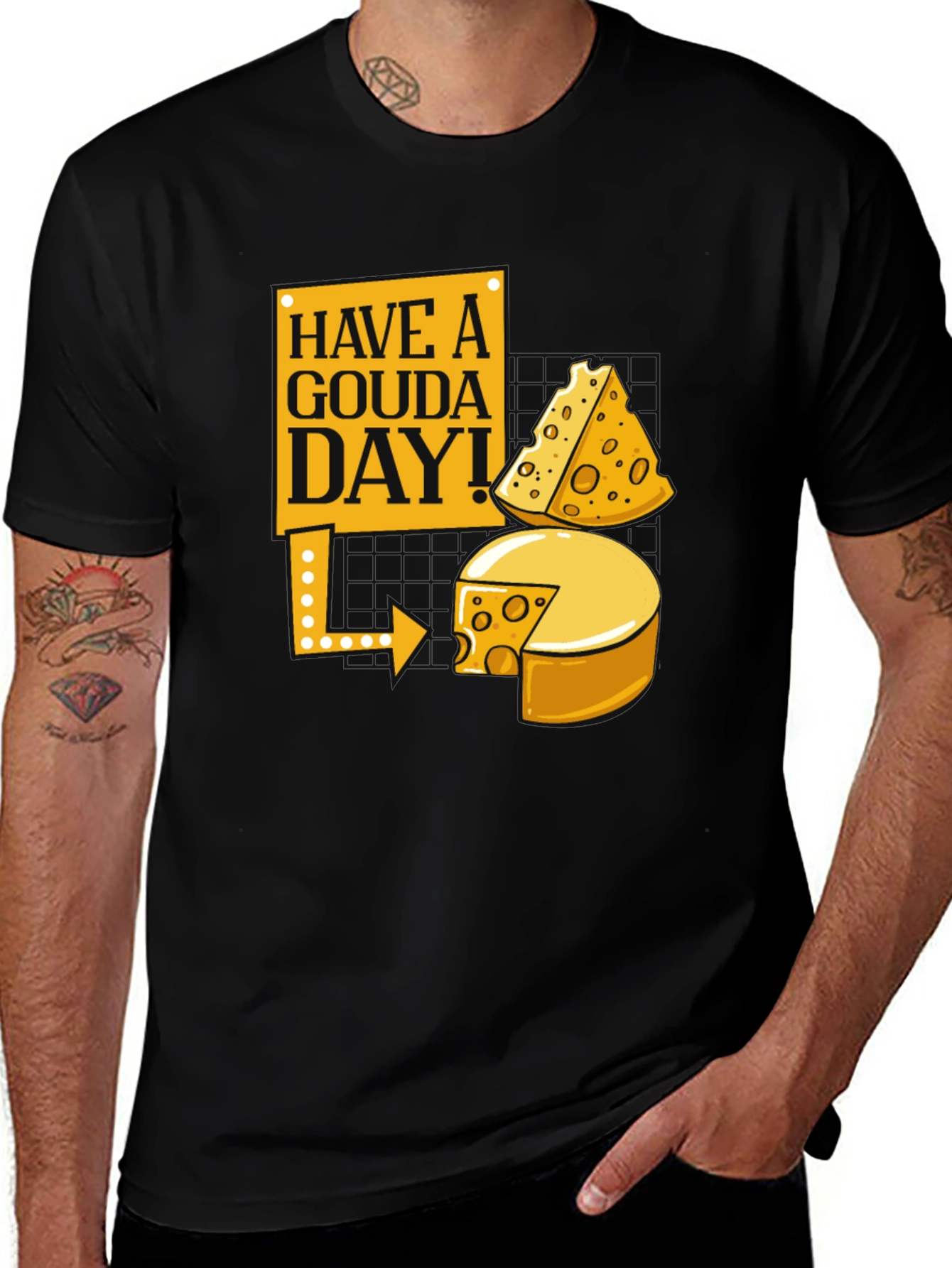 Variant 29 of Have a Gouda Day! Cheese Lover Graphic Tee