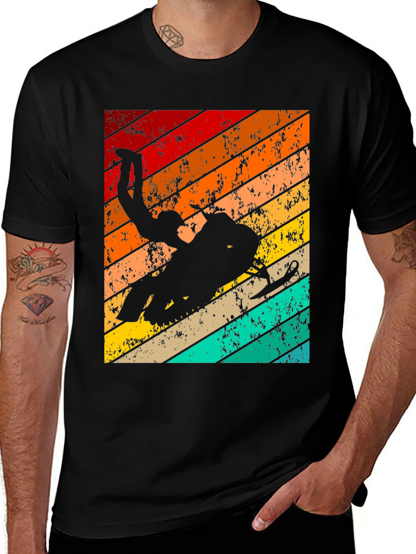 Variant 15 of Retro Snowmobile Stunt T-Shirt