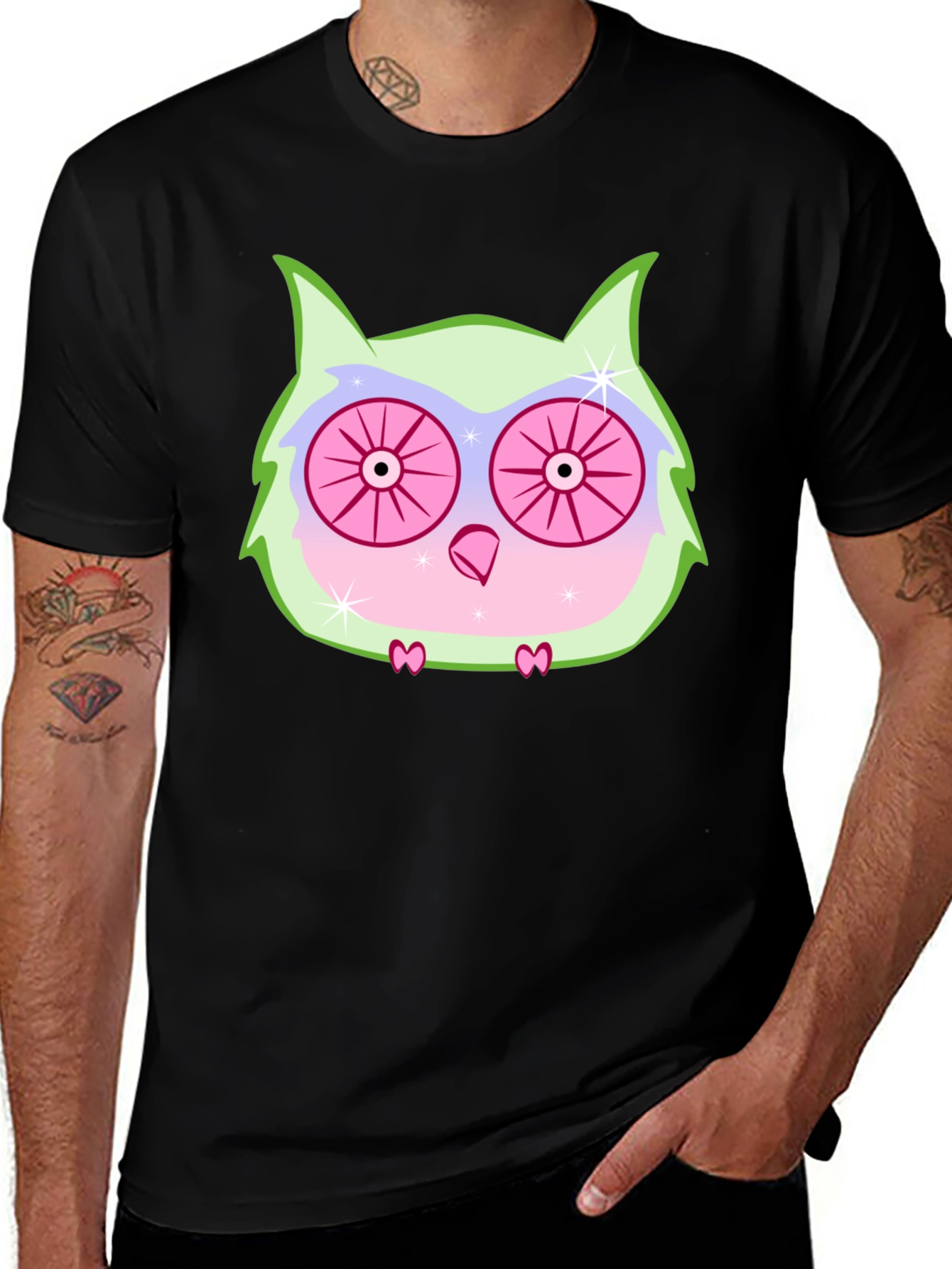 Variant 22 of Cute Owl Graphic T-Shirt - Fun Novelty Tee